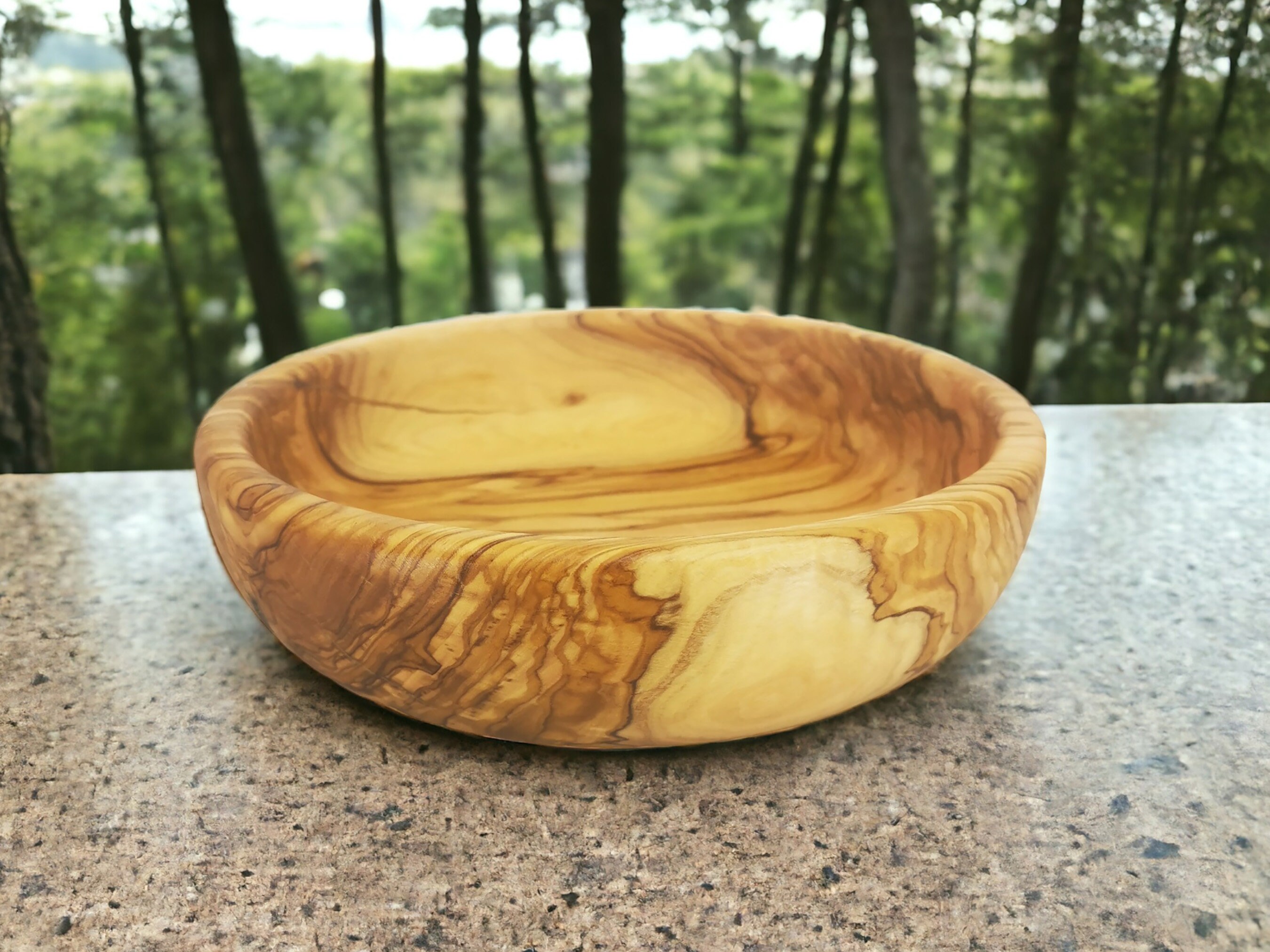 Personalized Hand Carved Olive Wood Bowl 