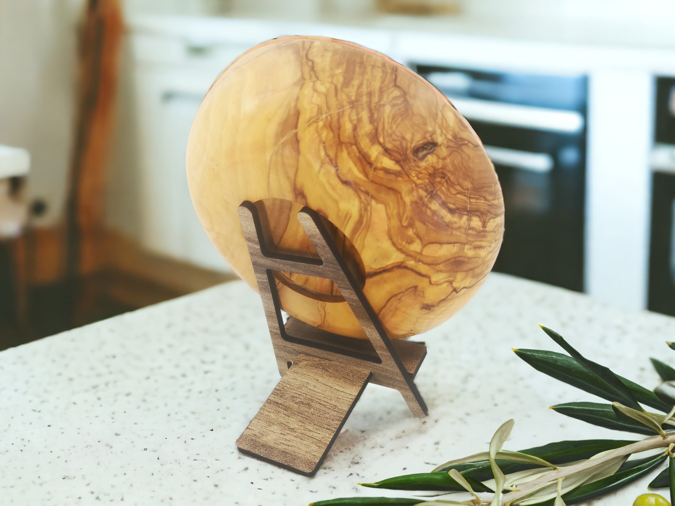 Personalized Hand Carved Olive Wood Bowl 