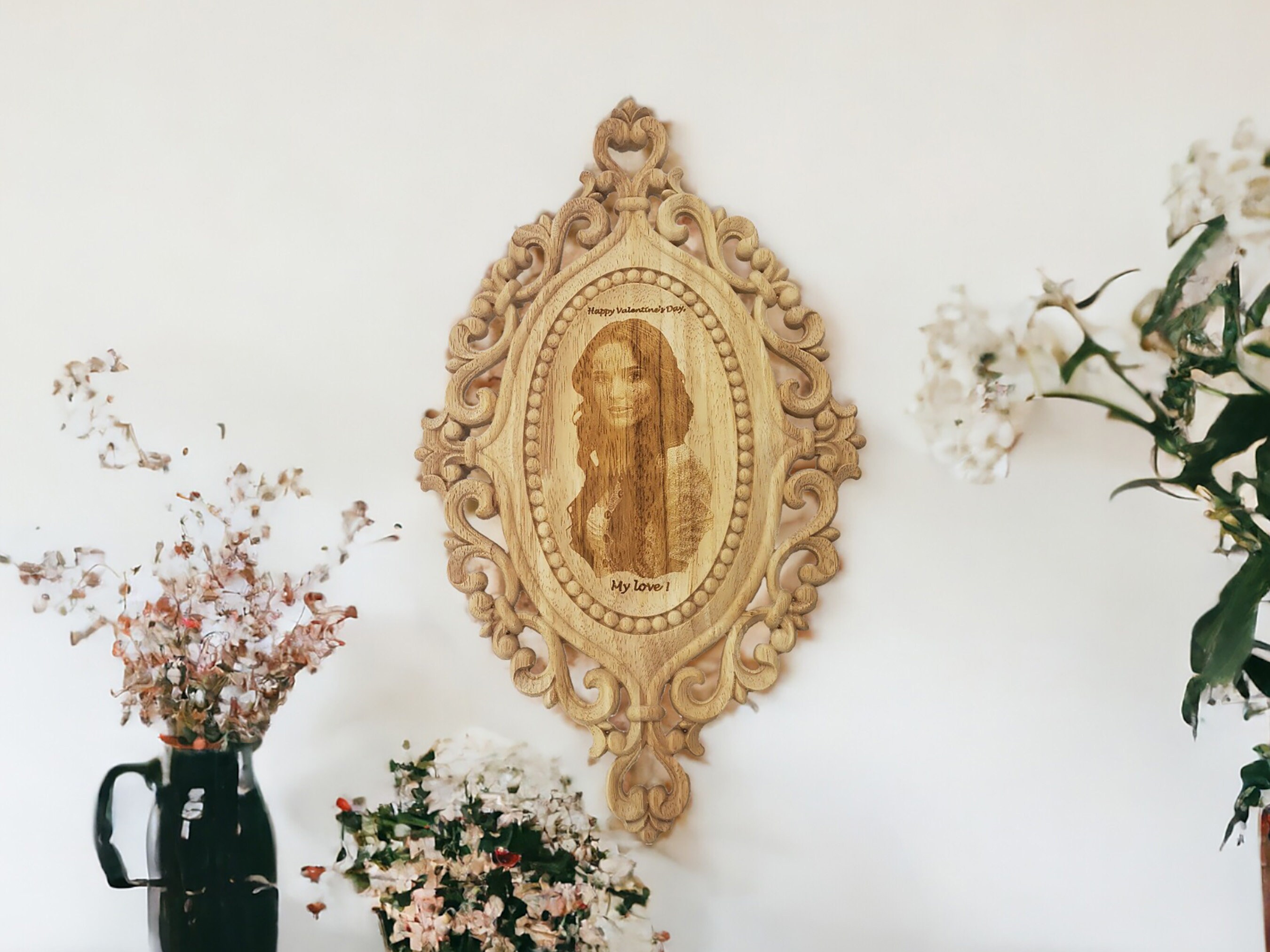 Personalized Photo Engraved Wood Plaque, 