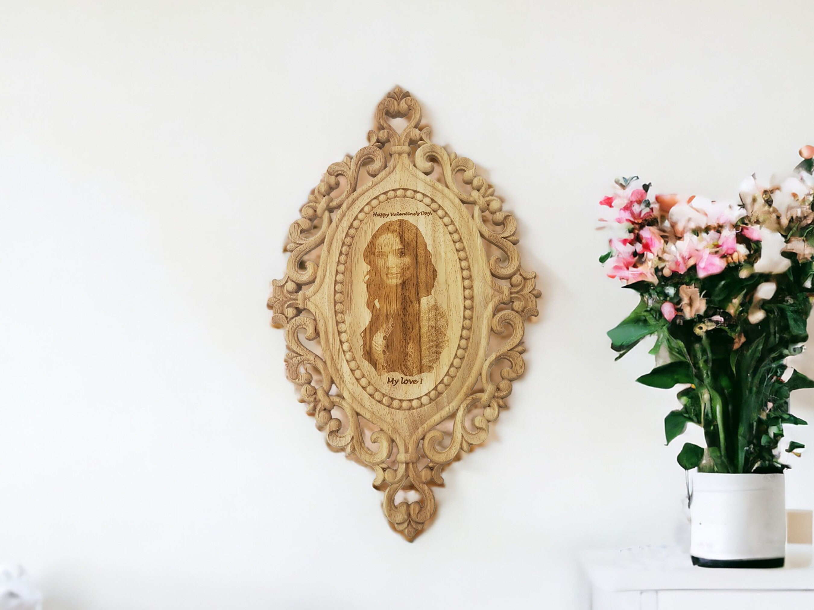 Personalized Photo Engraved Wood Plaque, 