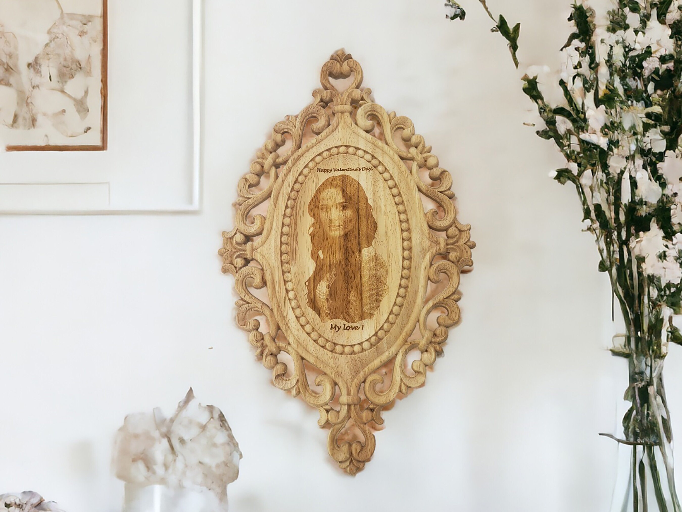 Personalized Photo Engraved Wood Plaque, 