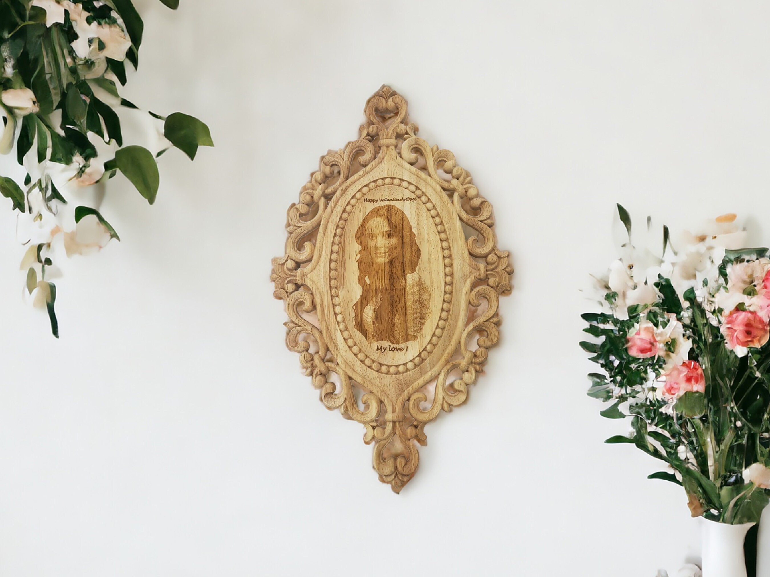 Personalized Photo Engraved Wood Plaque, 