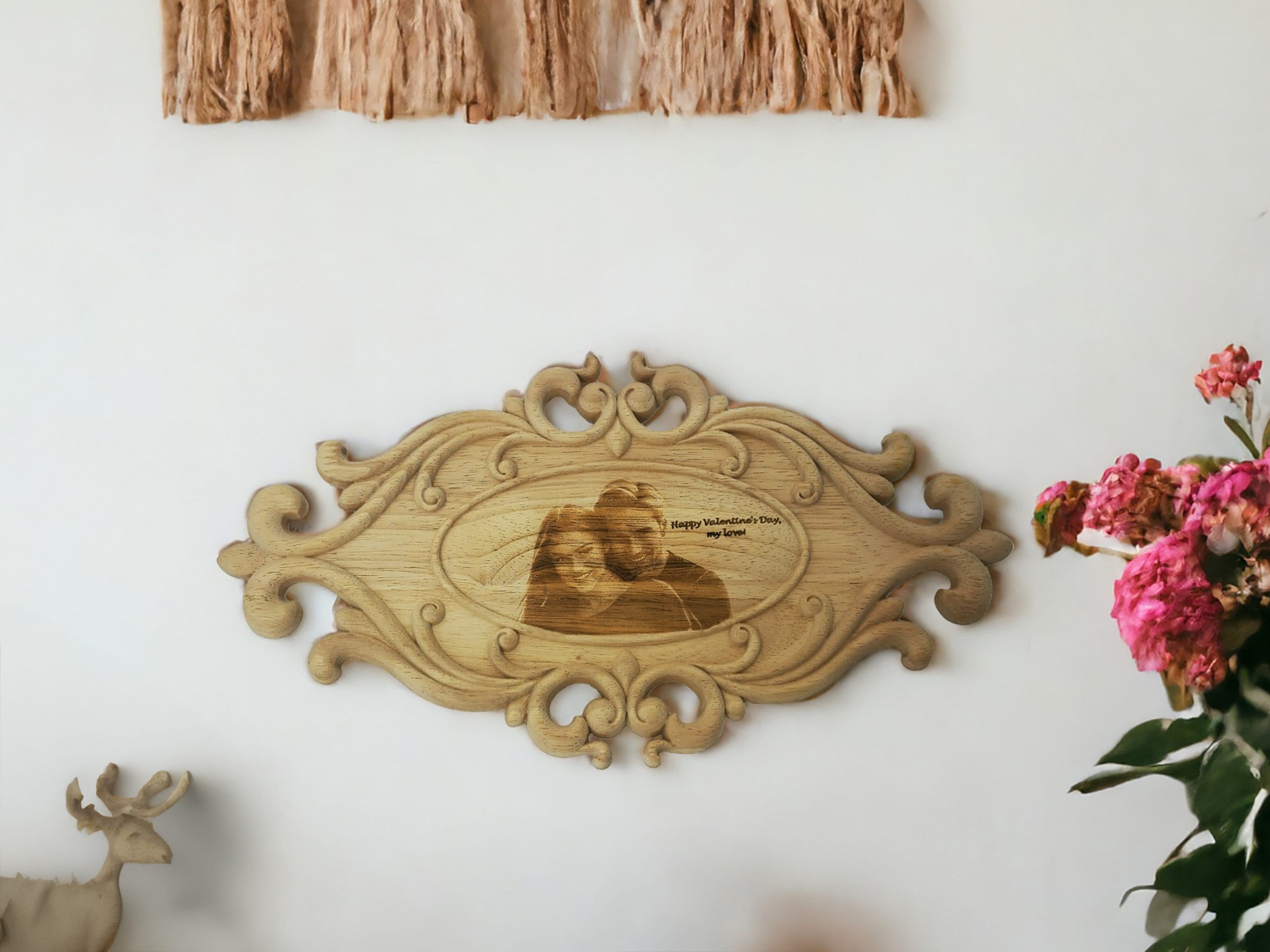 Valentine’s Day Wooden Photo Etching