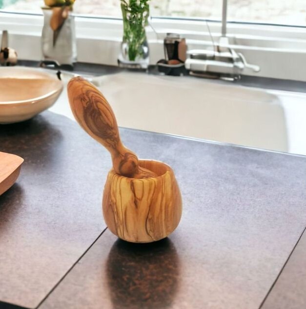El Yapımı Zeytin Ağacı Havan