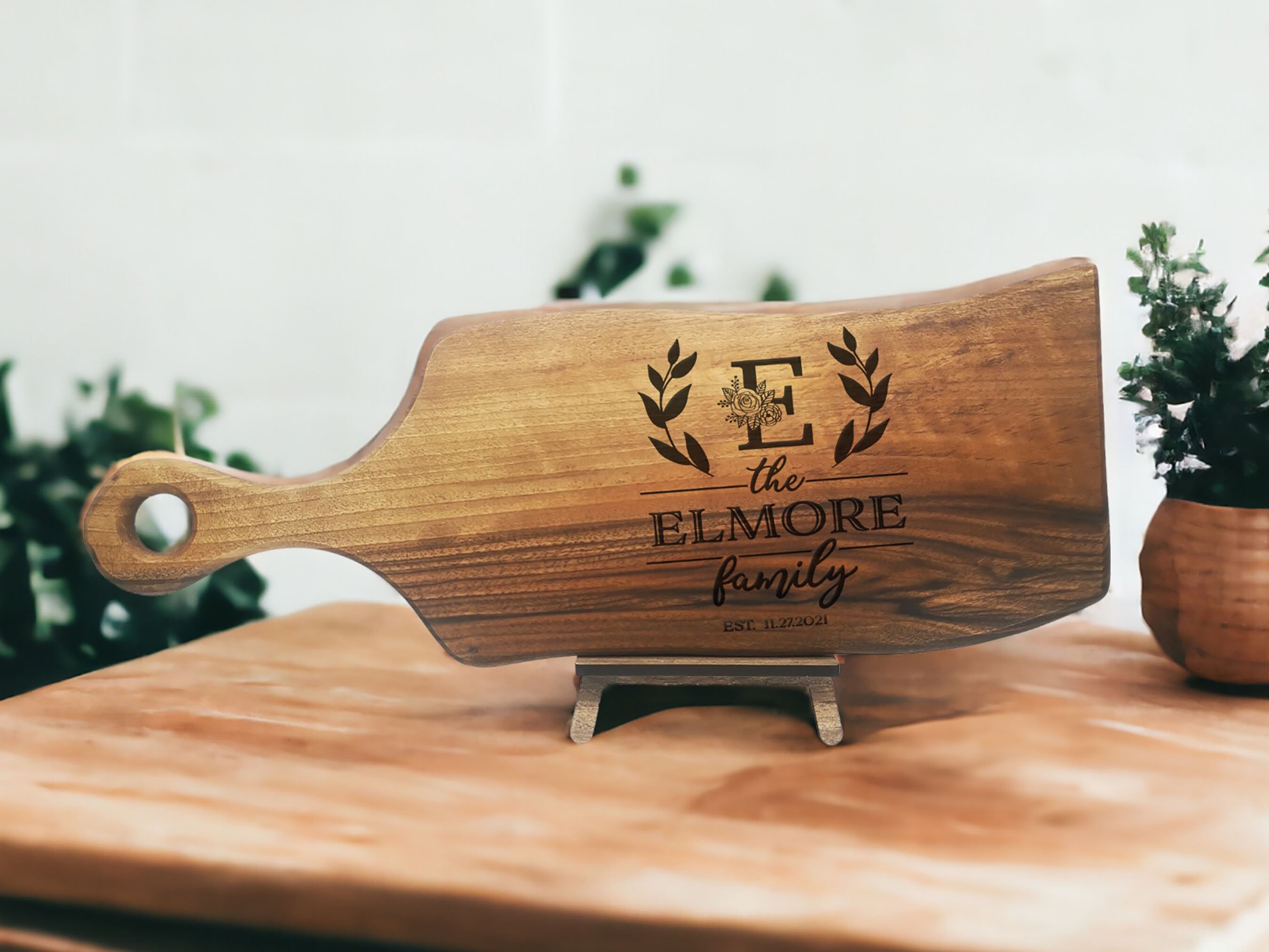 Customizable Engraved Walnut Serving Board 