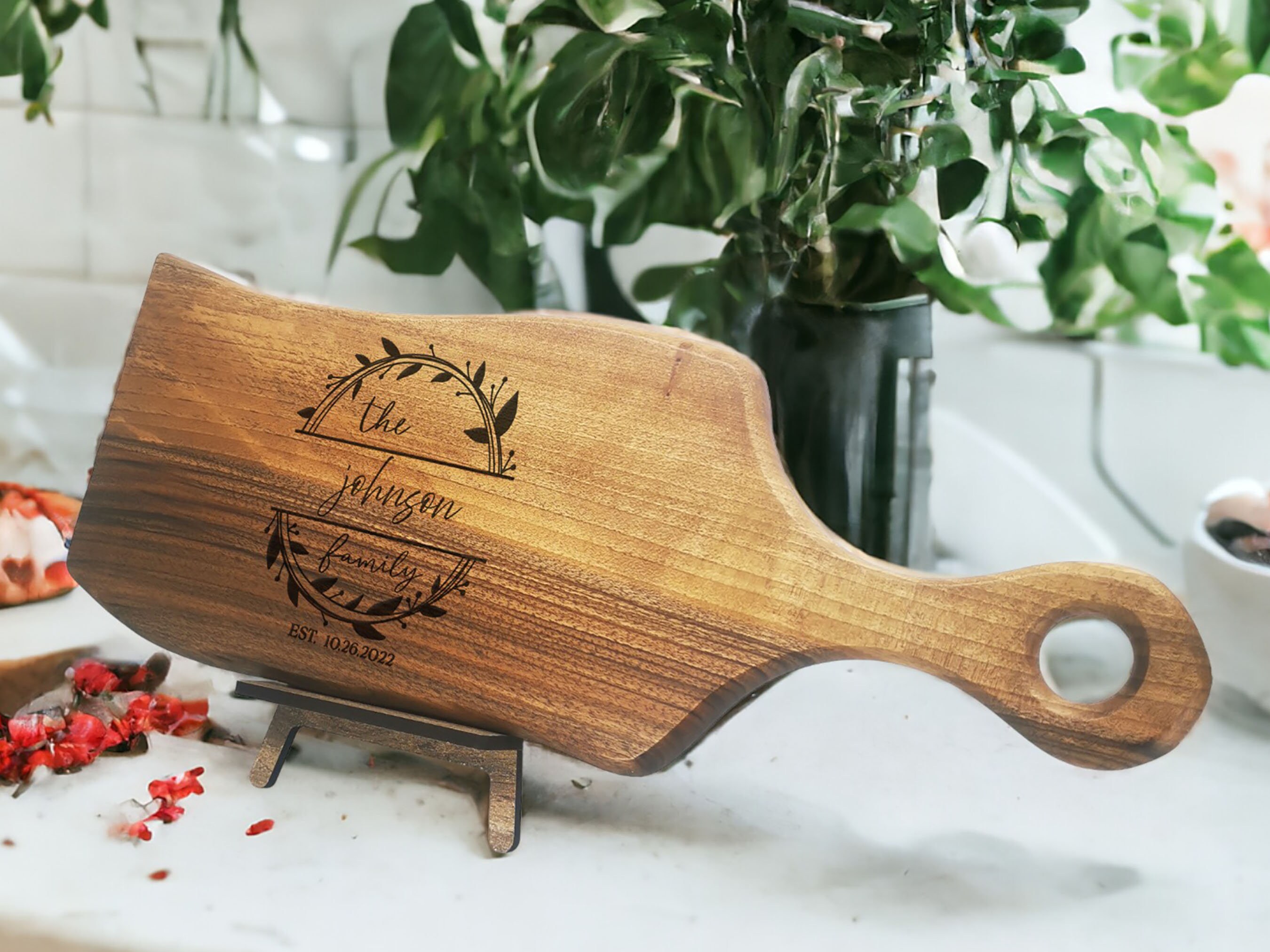 Customizable Engraved Walnut Serving Board 