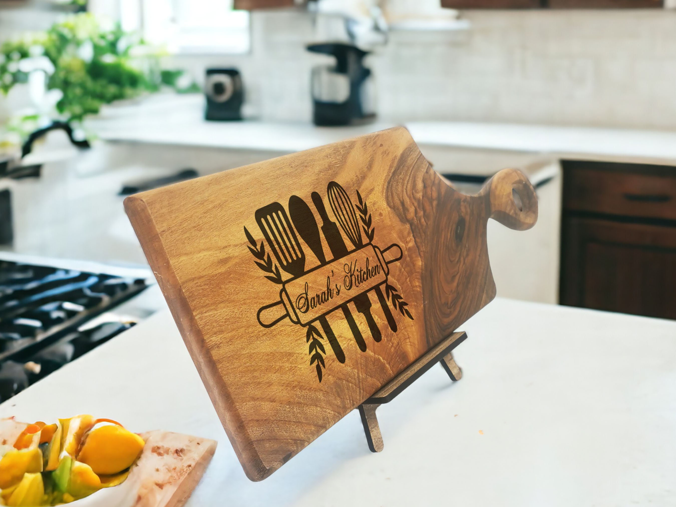 Personalized Handmade Walnut Cutting Board 