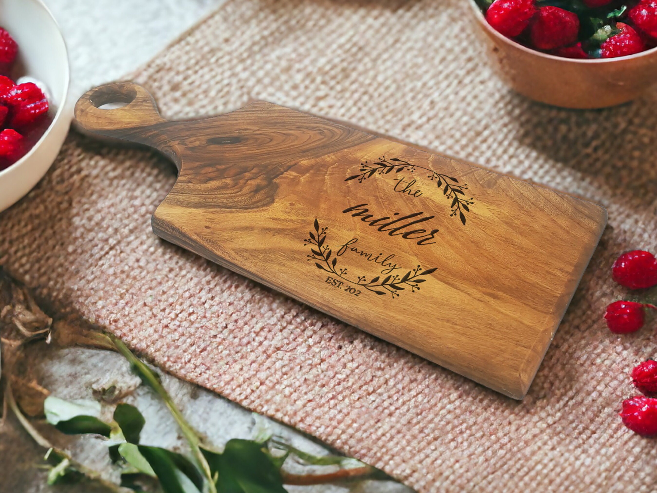 Personalized Handmade Walnut Cutting Board 