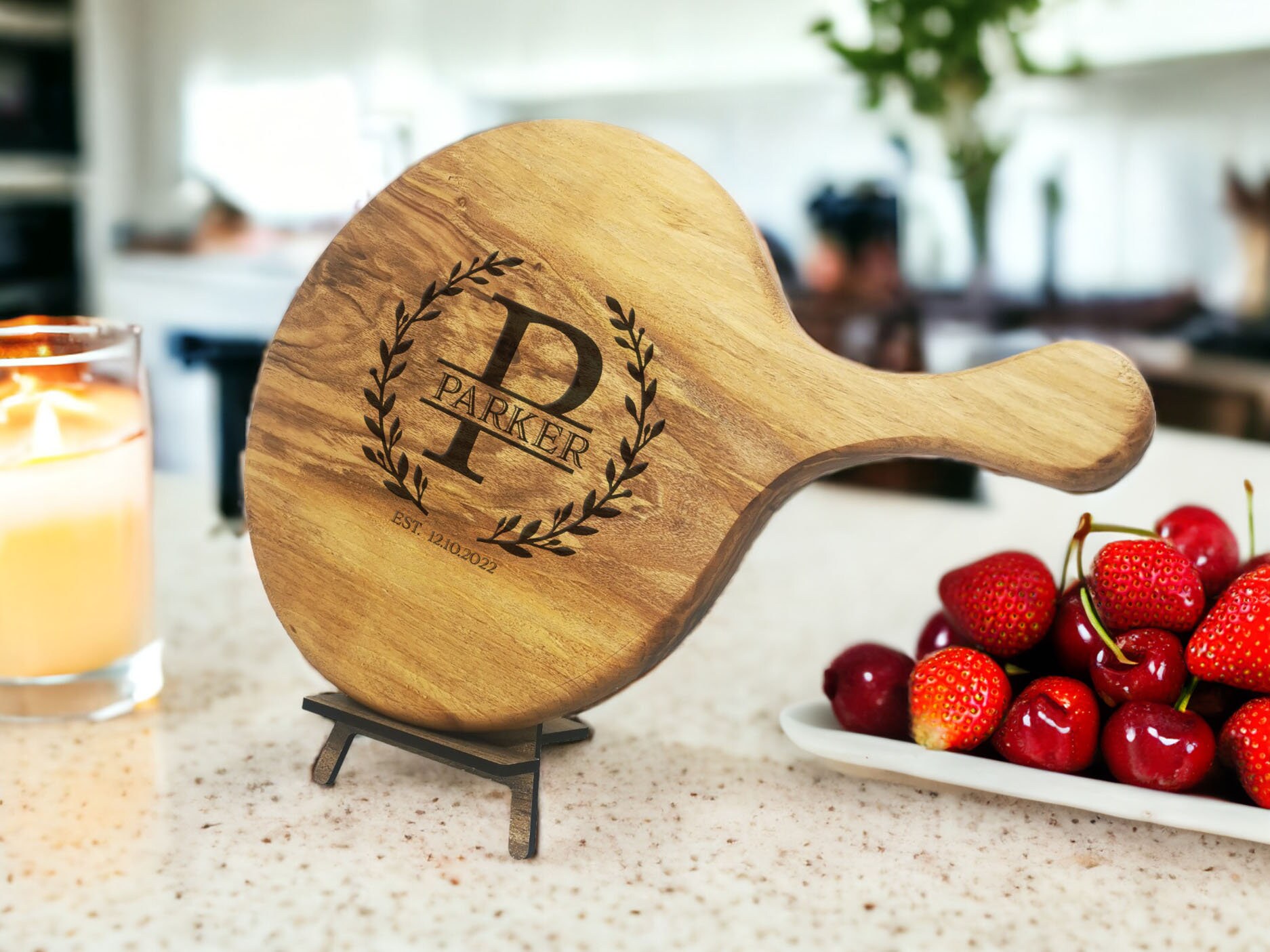 Custom Engraved Handcrafted Walnut Cheese Board 