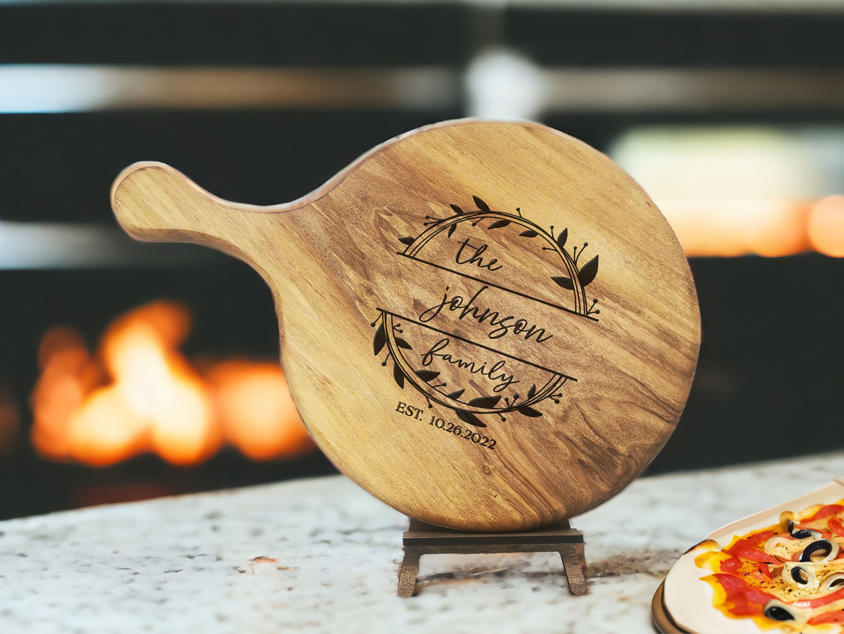 Custom Engraved Handcrafted Walnut Cheese Board 