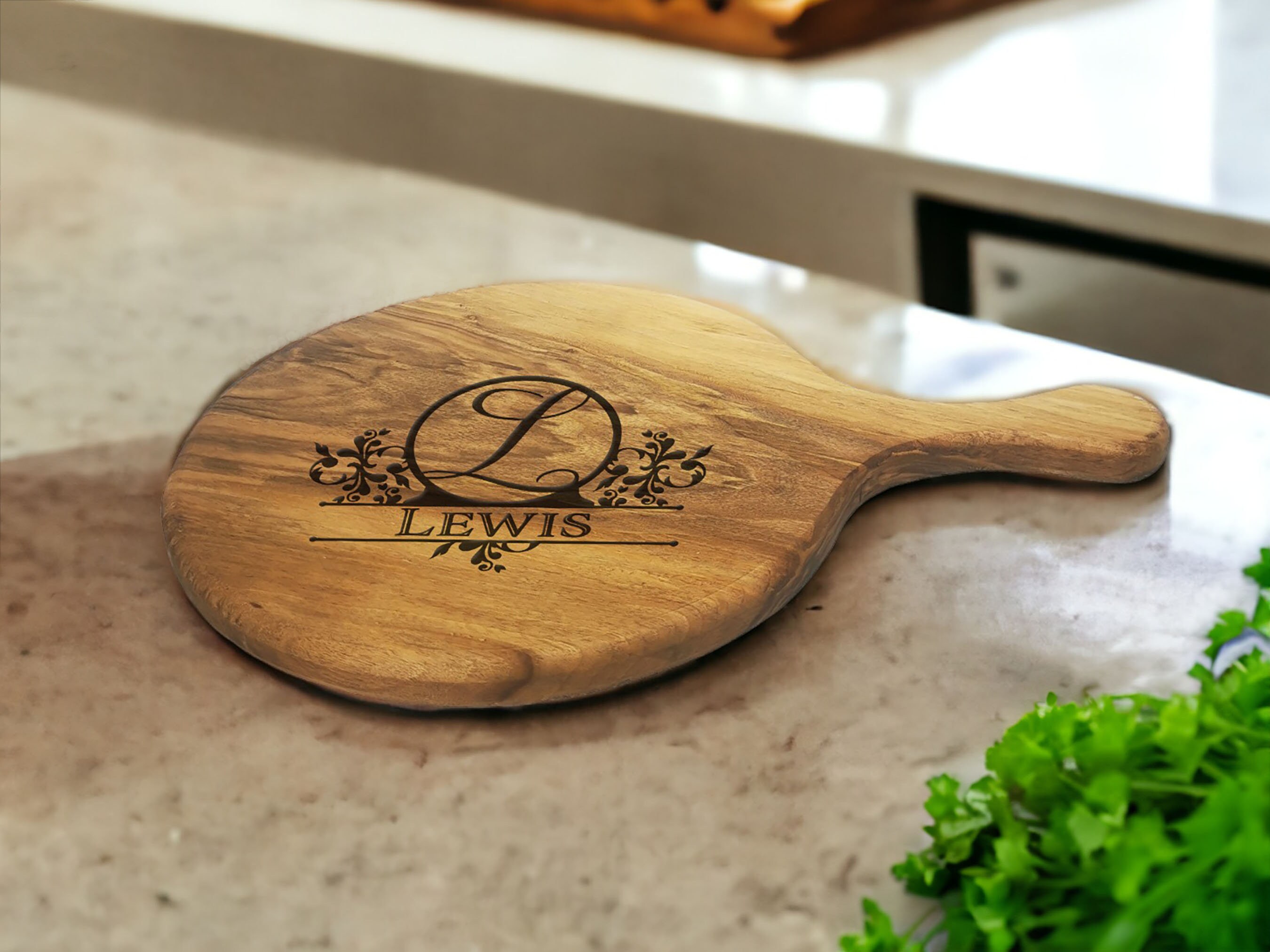 Custom Engraved Handcrafted Walnut Cheese Board 