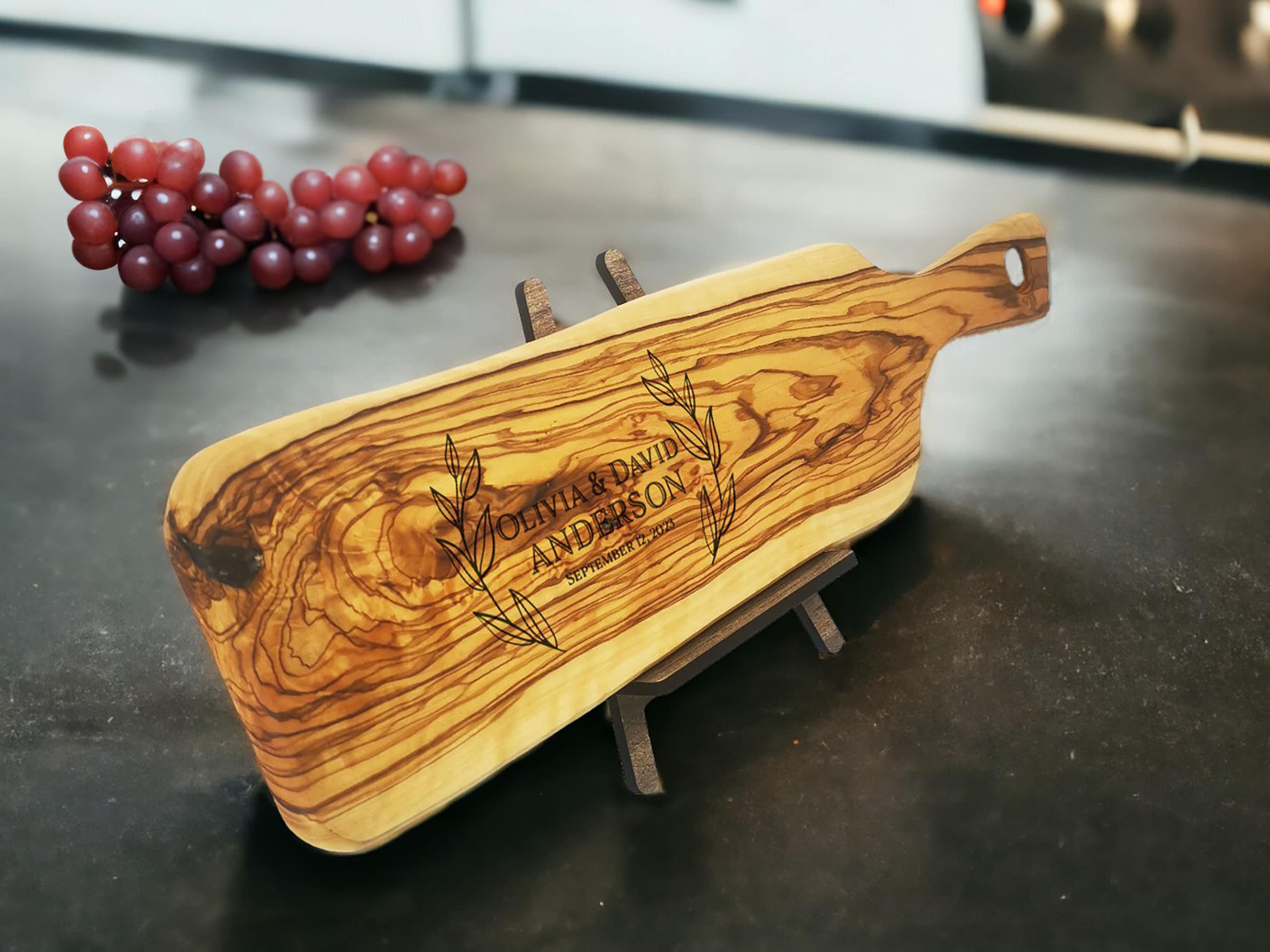 Personalized Olive Wood Cutting Board  