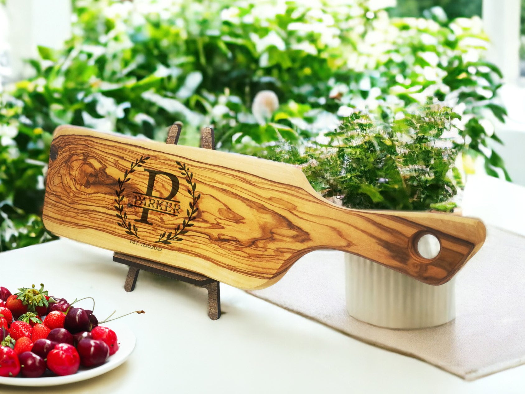 Personalized Olive Wood Cutting Board  