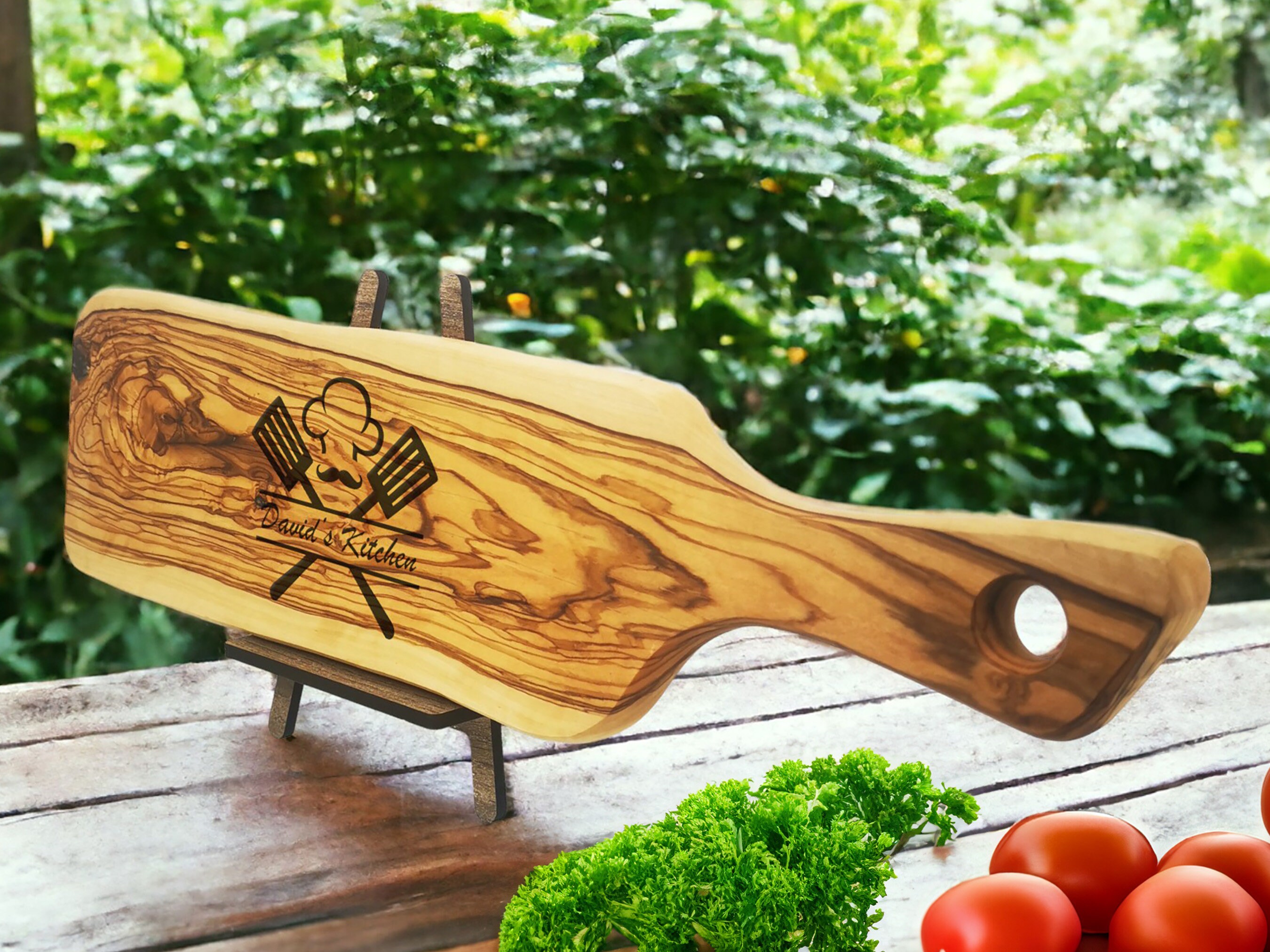 Personalized Olive Wood Cutting Board  