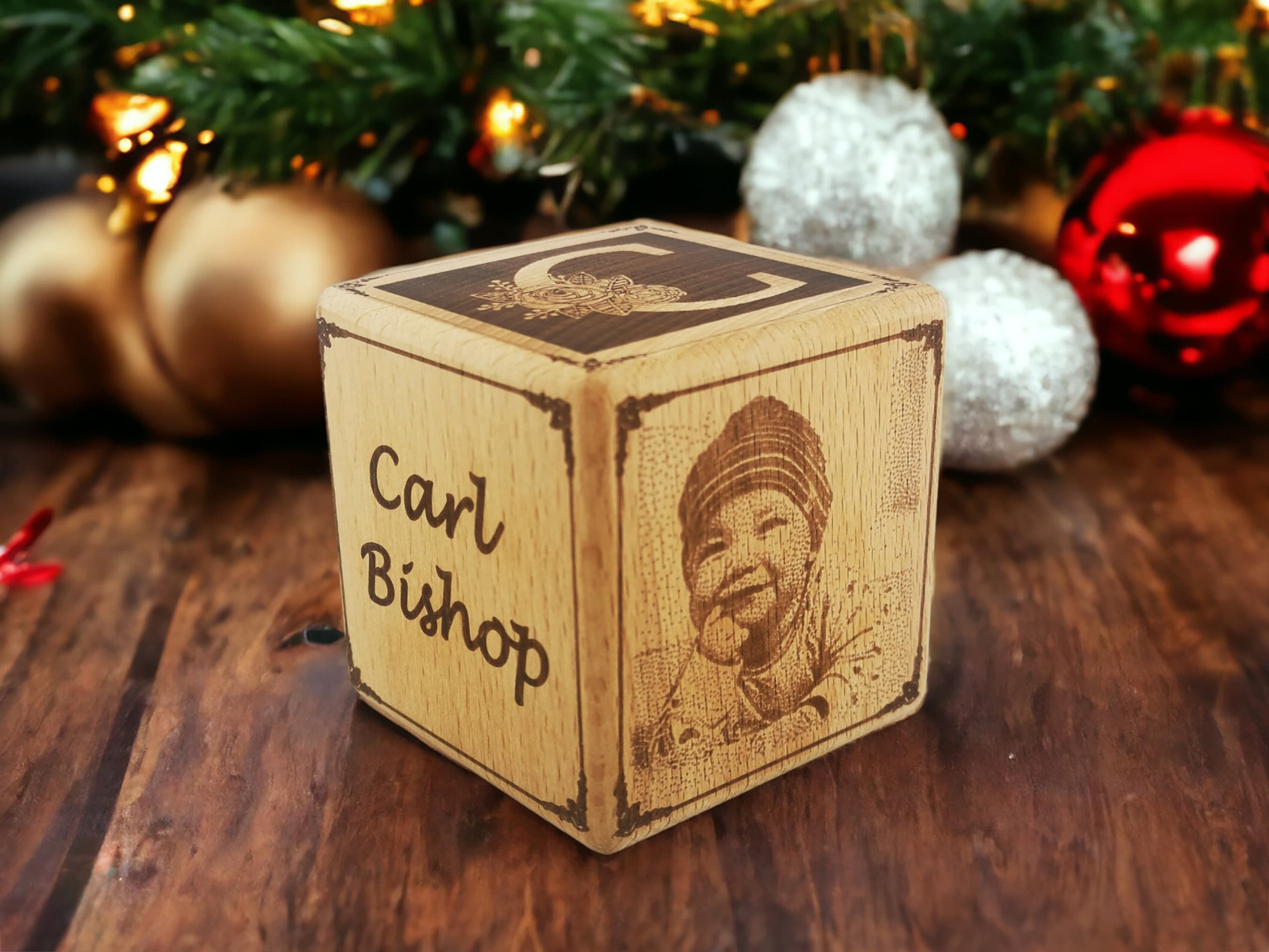 Personalized Baby Wooden Memory Cube