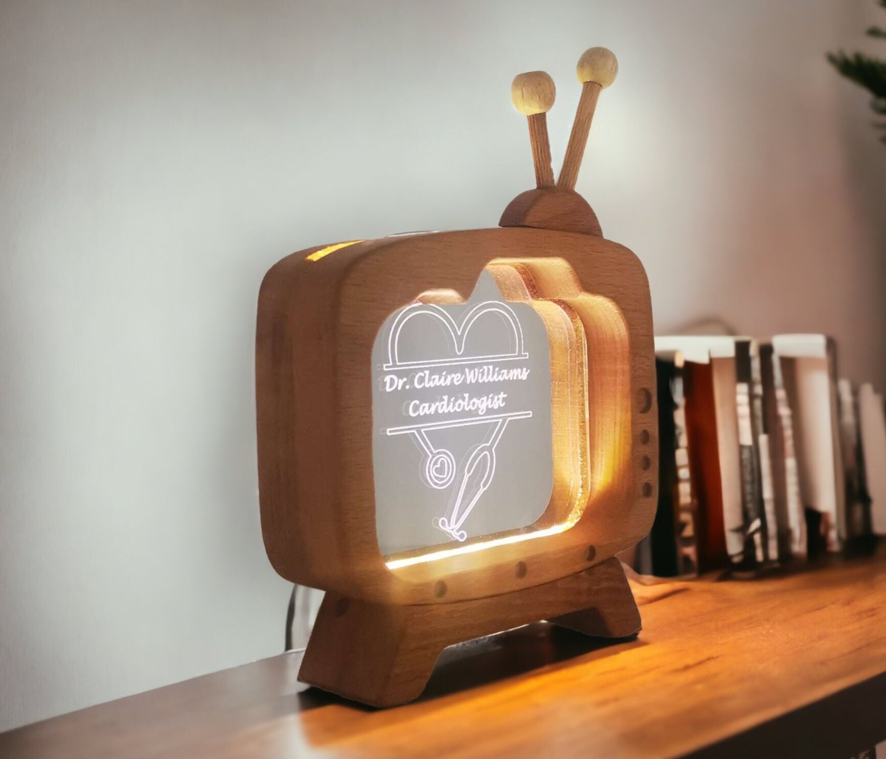 Custom Doctor’s Day Gift - Personalized Doctor Name Plate Table Lamp
