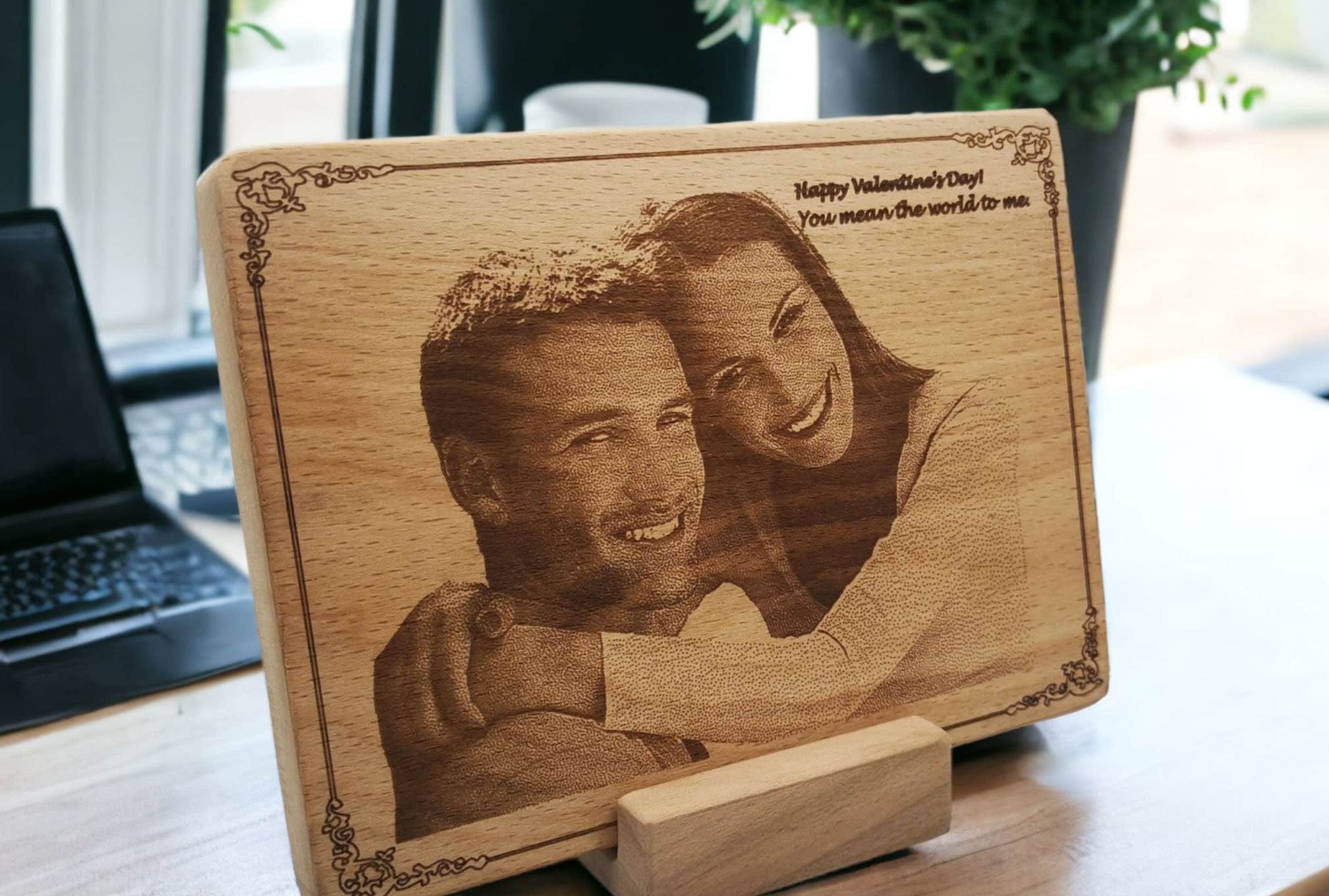 Custom Engraved Wood Picture 