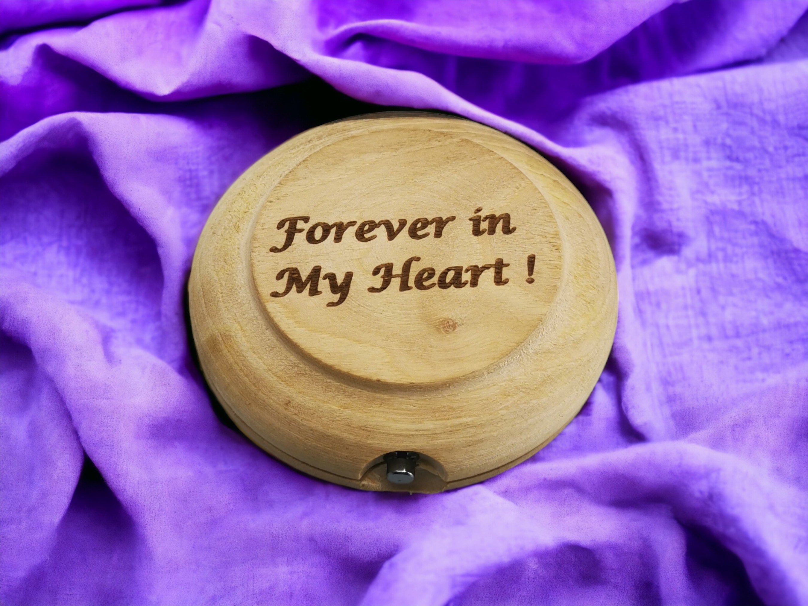 Personalized Hand Carved Walnut Wood Pocket Mirror 