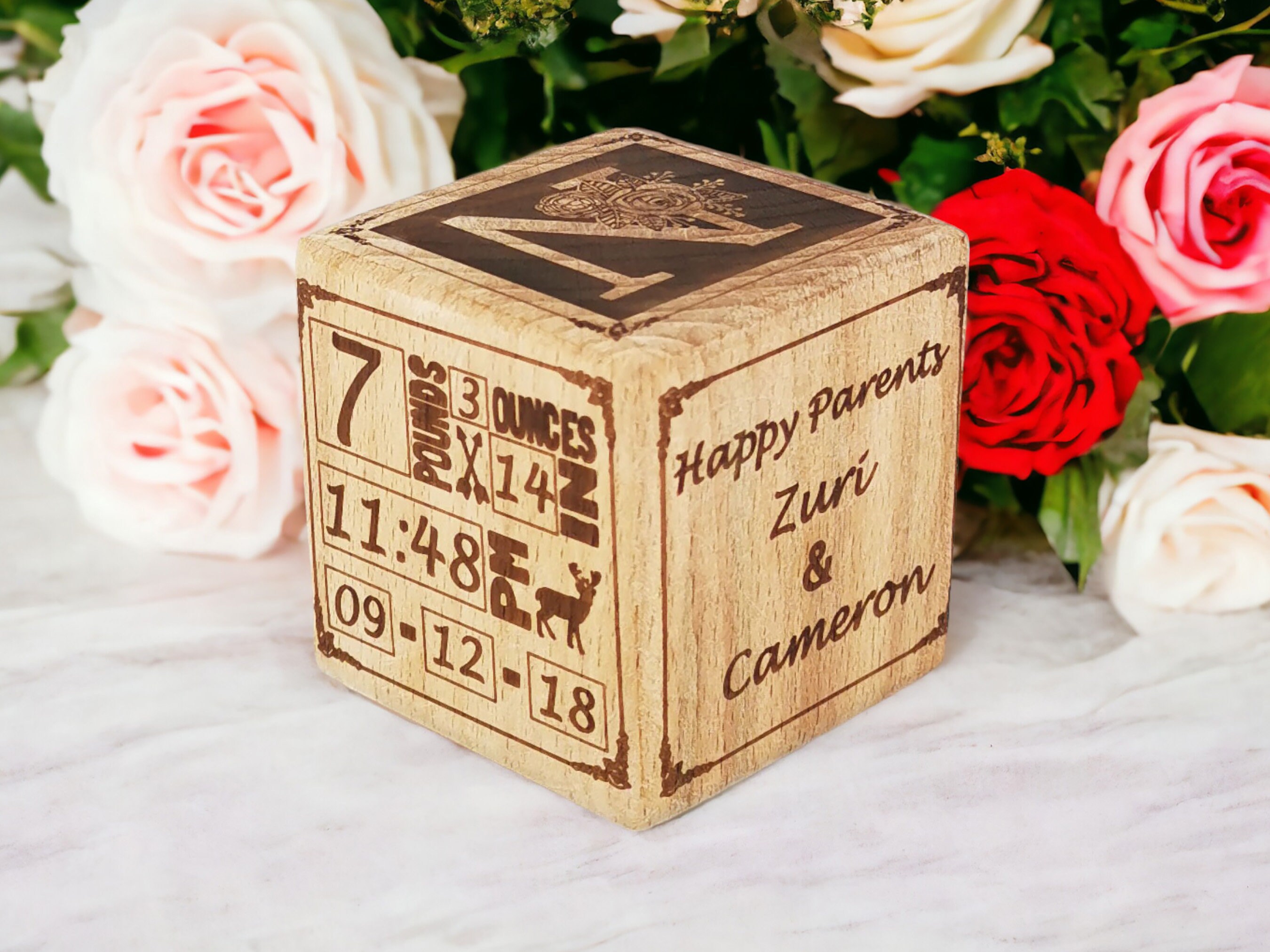 Personalized Baby Block Ornament