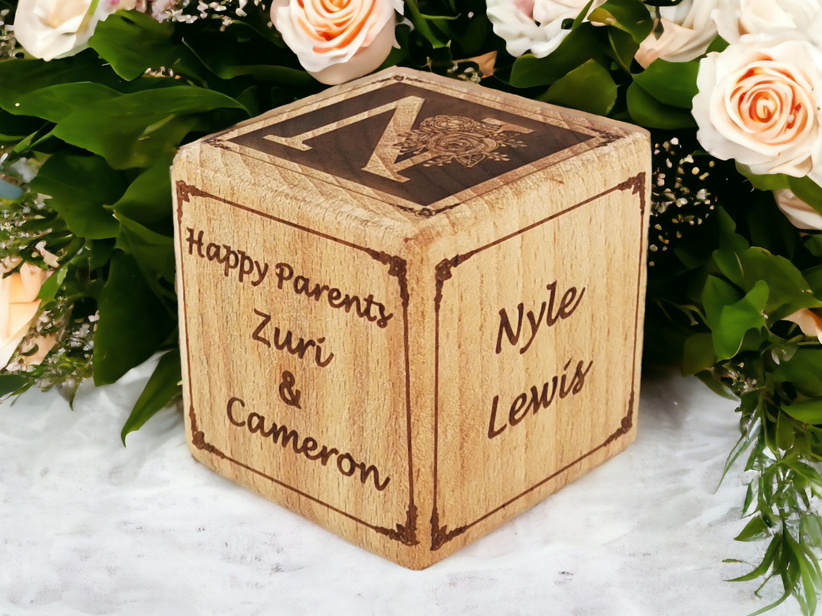 Personalized Baby Block Ornament