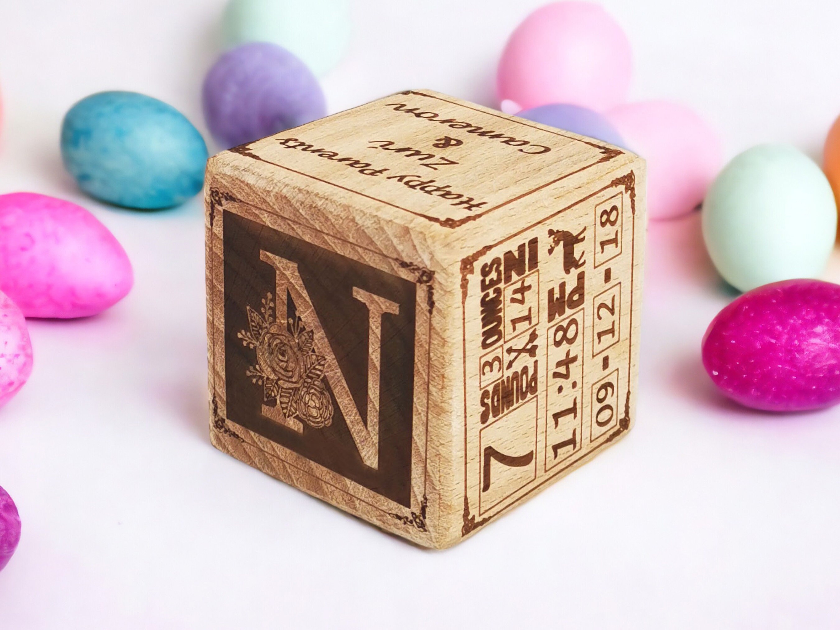 Personalized Baby Block Ornament