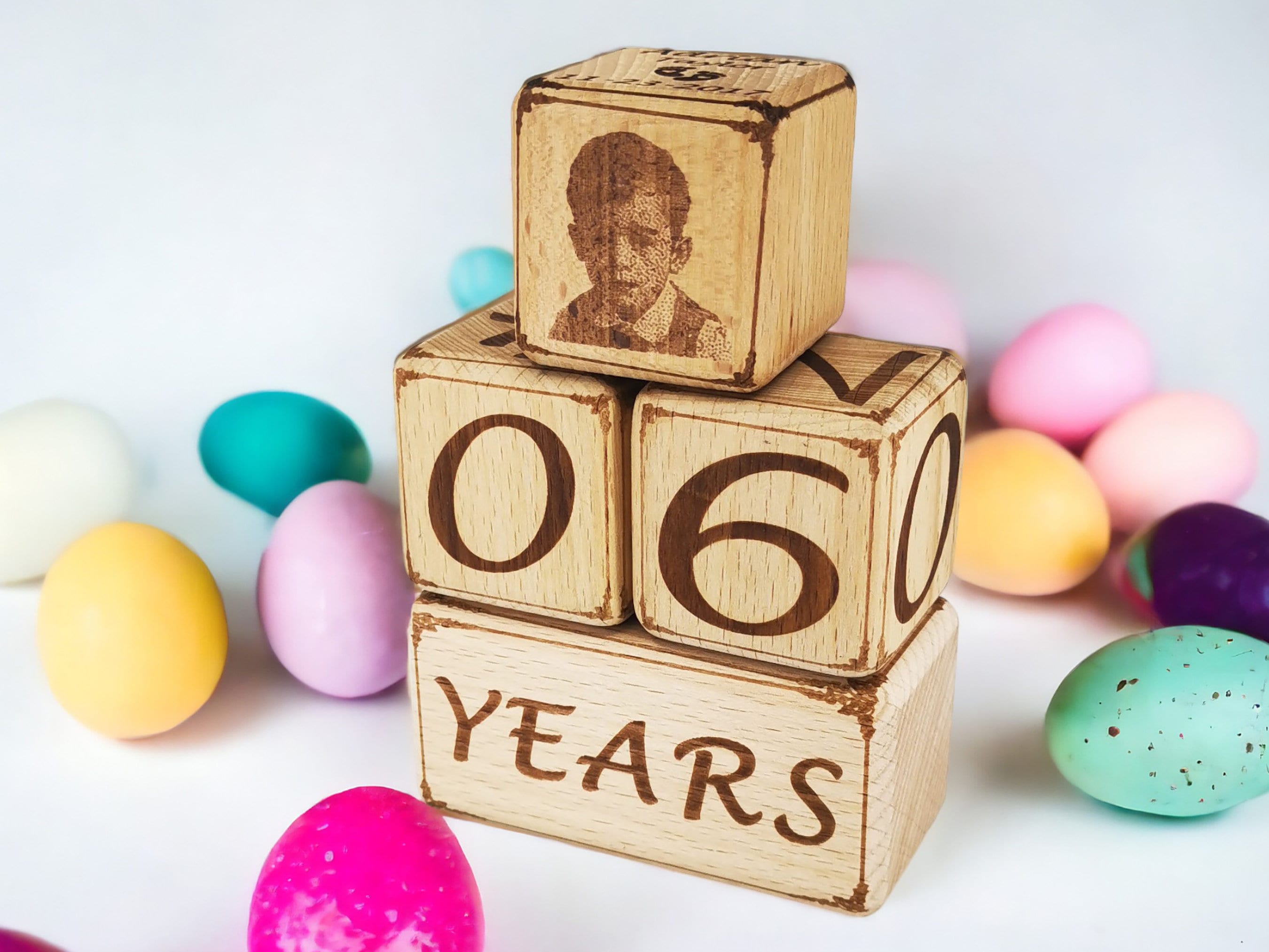 Personalized Photo Wooden Milestone Blocks 