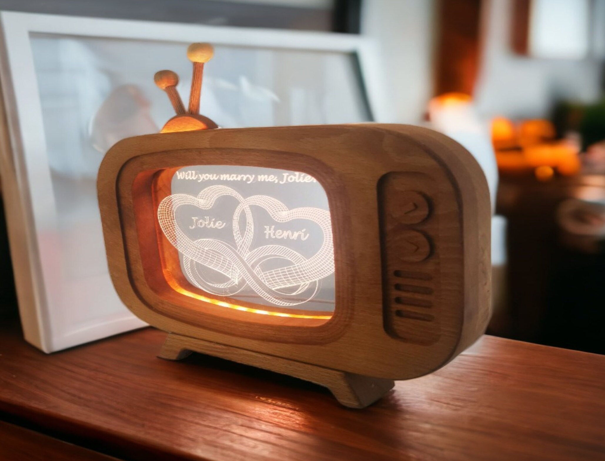 Customizable Photo Lamp Valentine’s Day Gift 