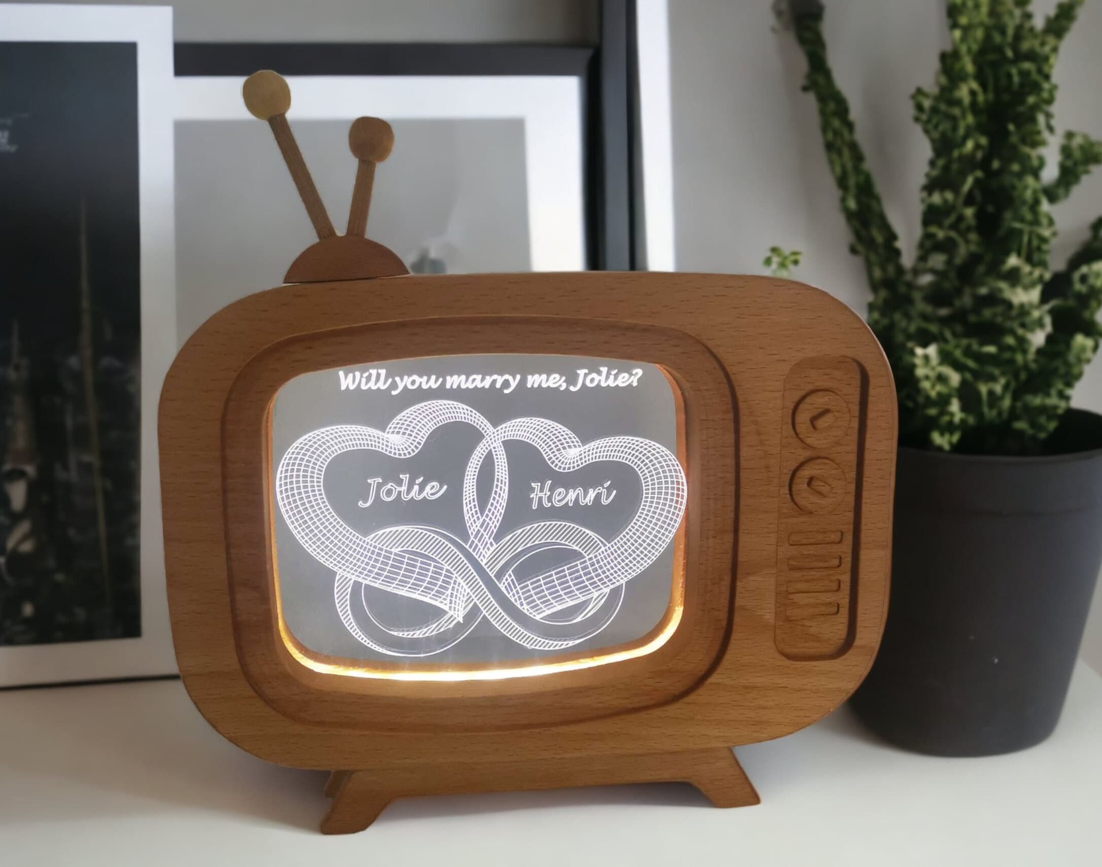 Customizable Photo Lamp Valentine’s Day Gift 