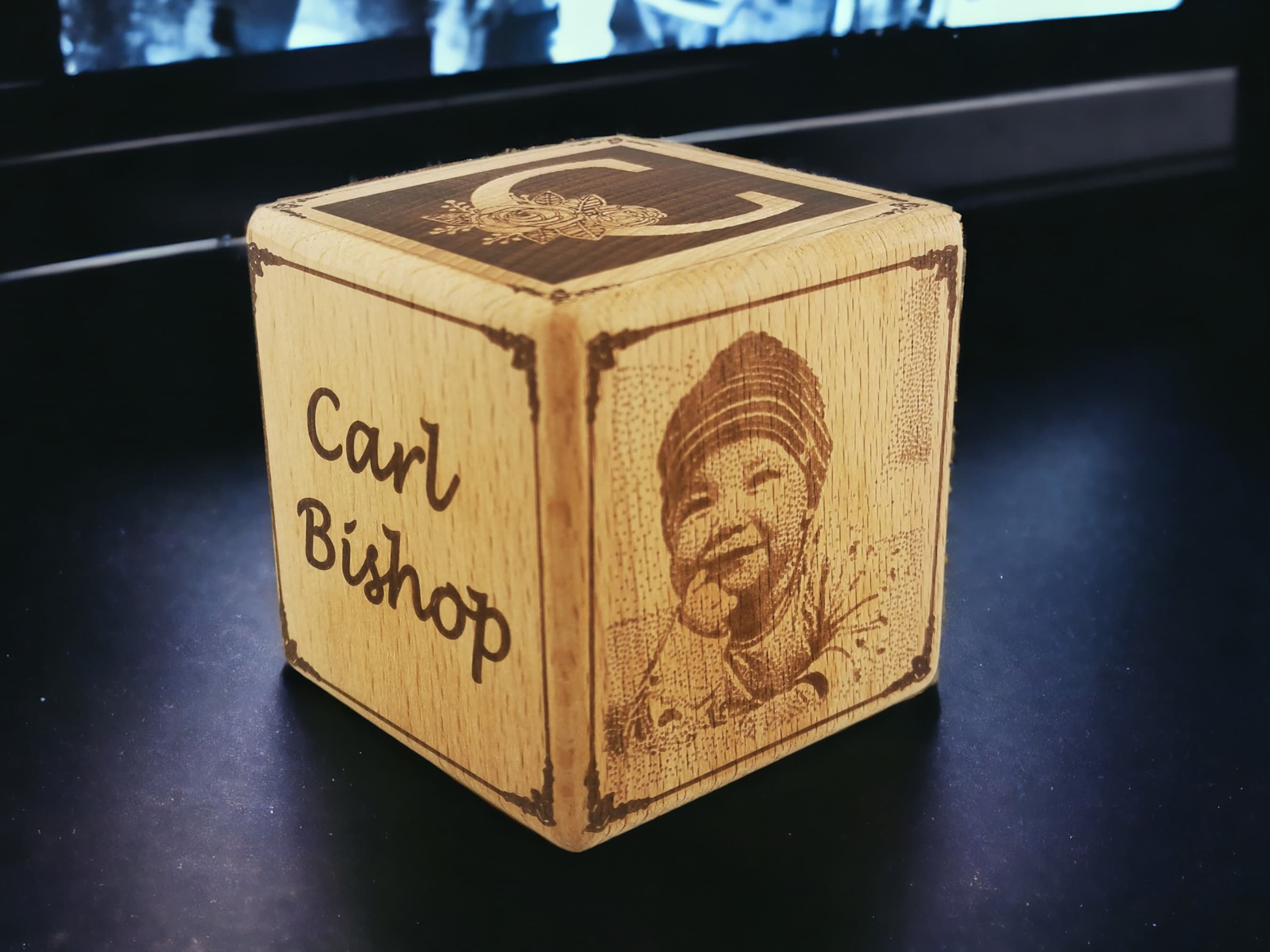 Personalized Baby Wooden Memory Cube