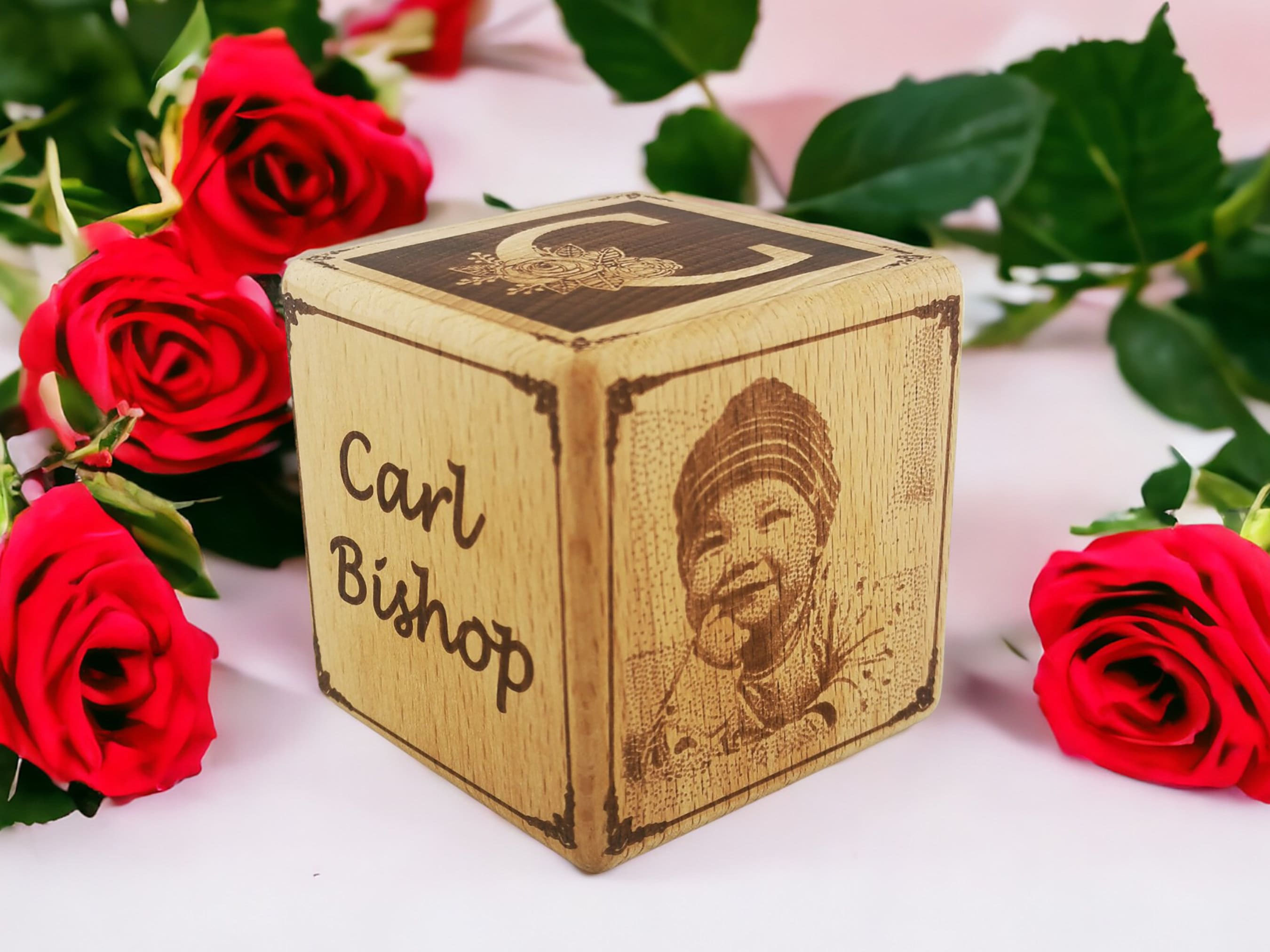 Personalized Baby Wooden Memory Cube