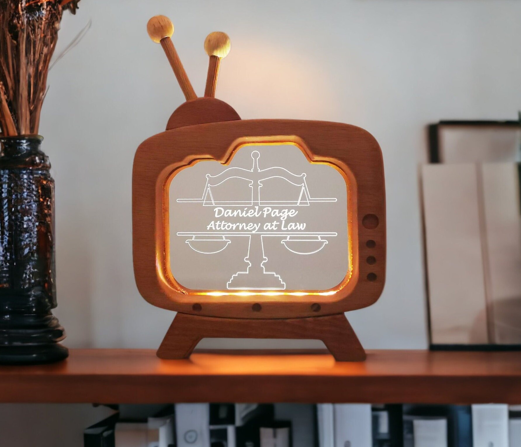 Personalized Table Lamp Gift to Lawyer 