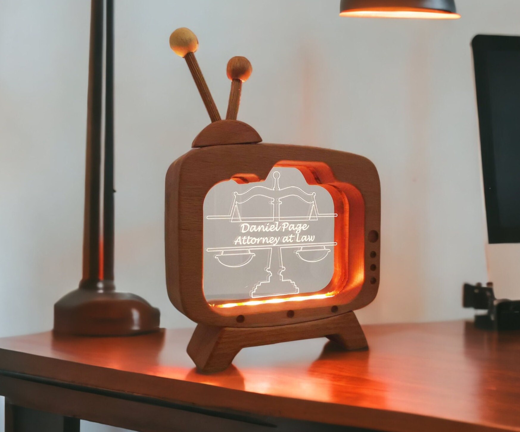 Personalized Table Lamp Gift to Lawyer 