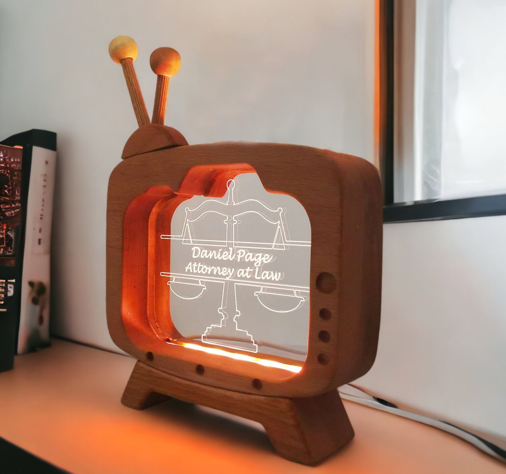 Personalized Table Lamp Gift to Lawyer 