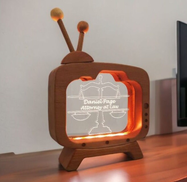 Personalized Table Lamp Gift to Lawyer 