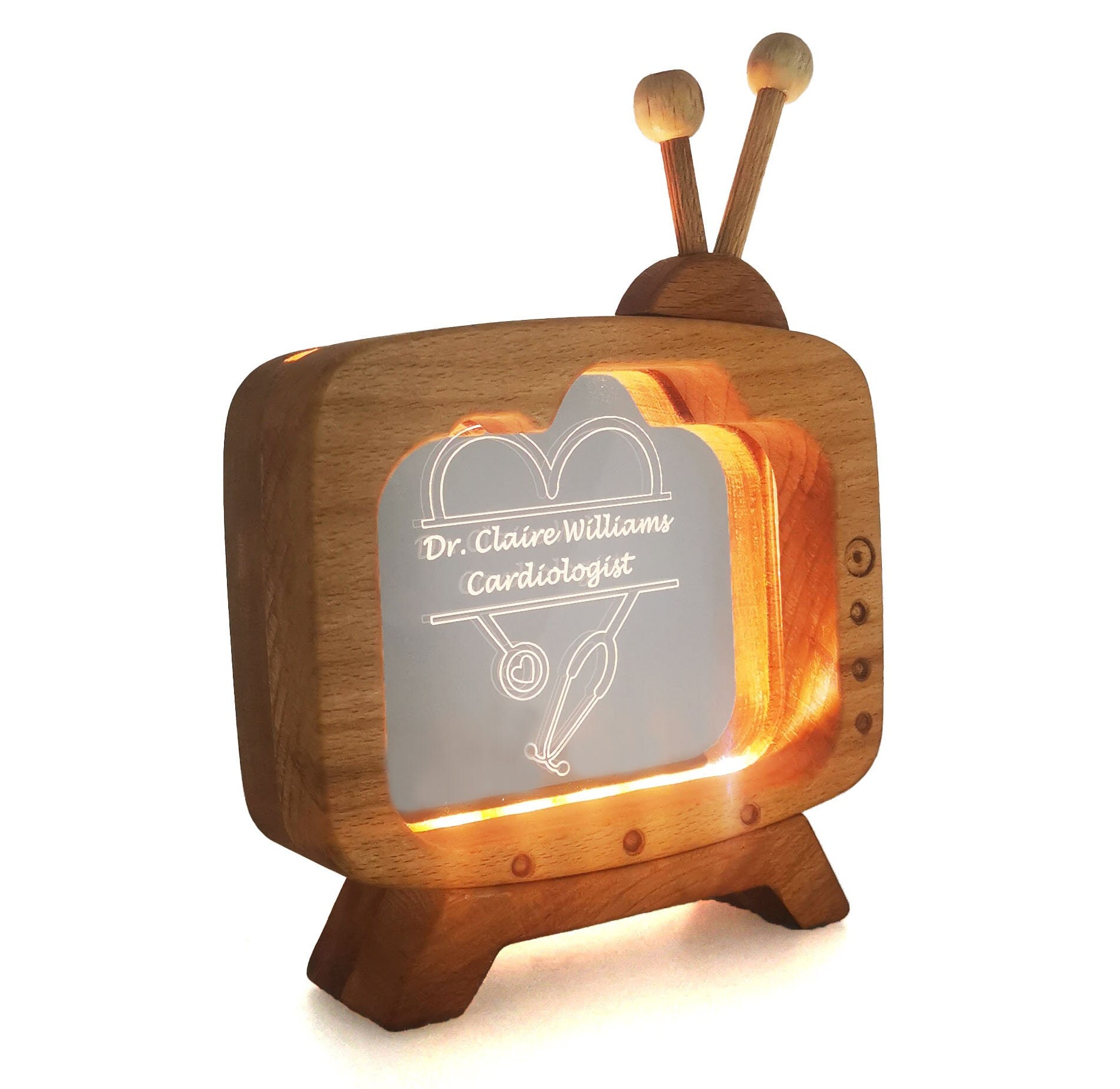 Custom Doctor’s Day Gift - Personalized Doctor Name Plate Table Lamp