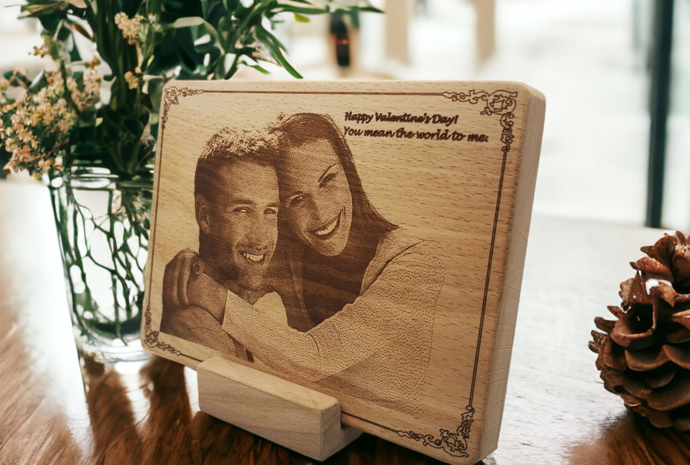 Custom Engraved Wood Picture 