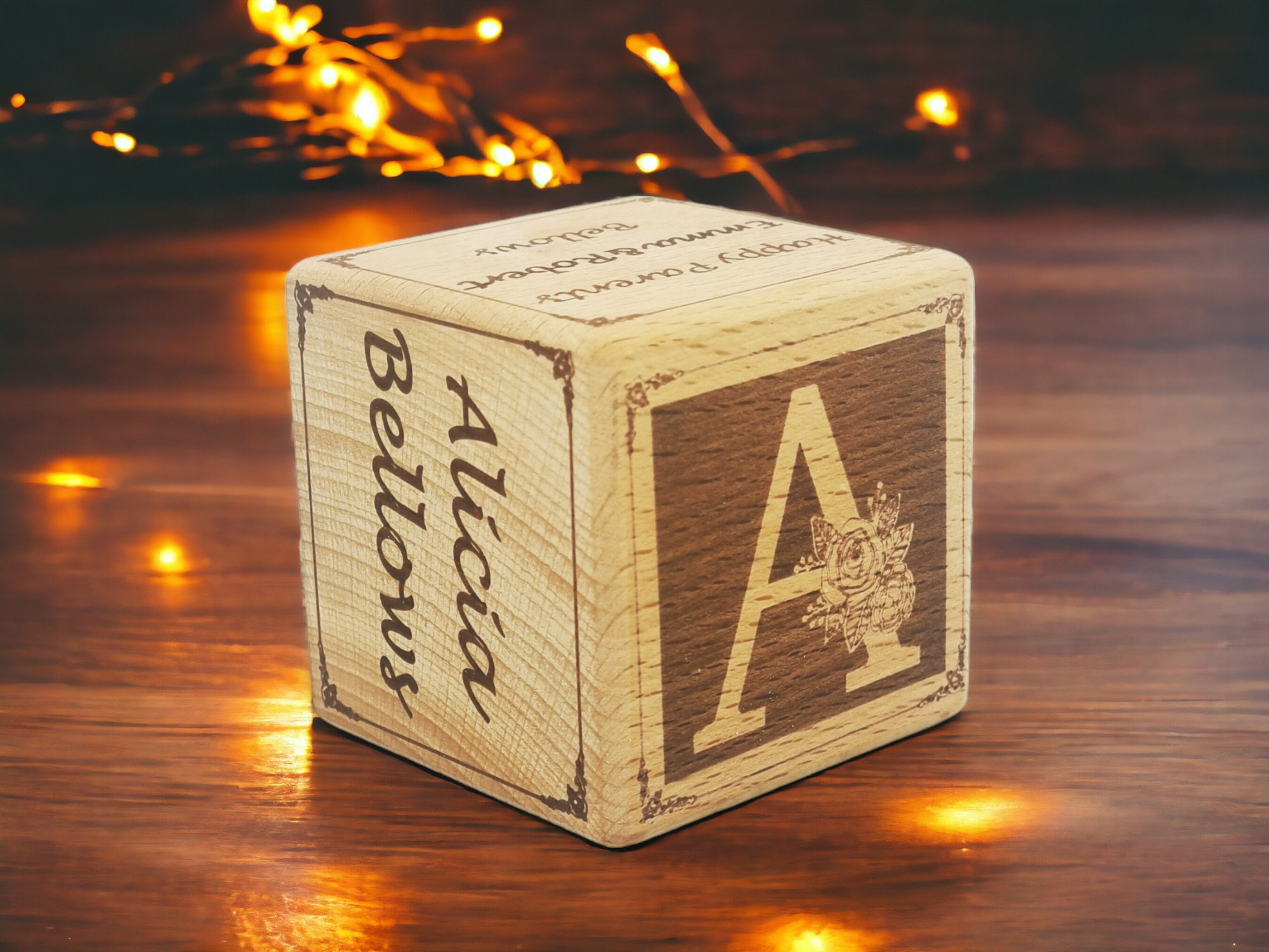 Personalized Baby Keepsake Cube With Photo