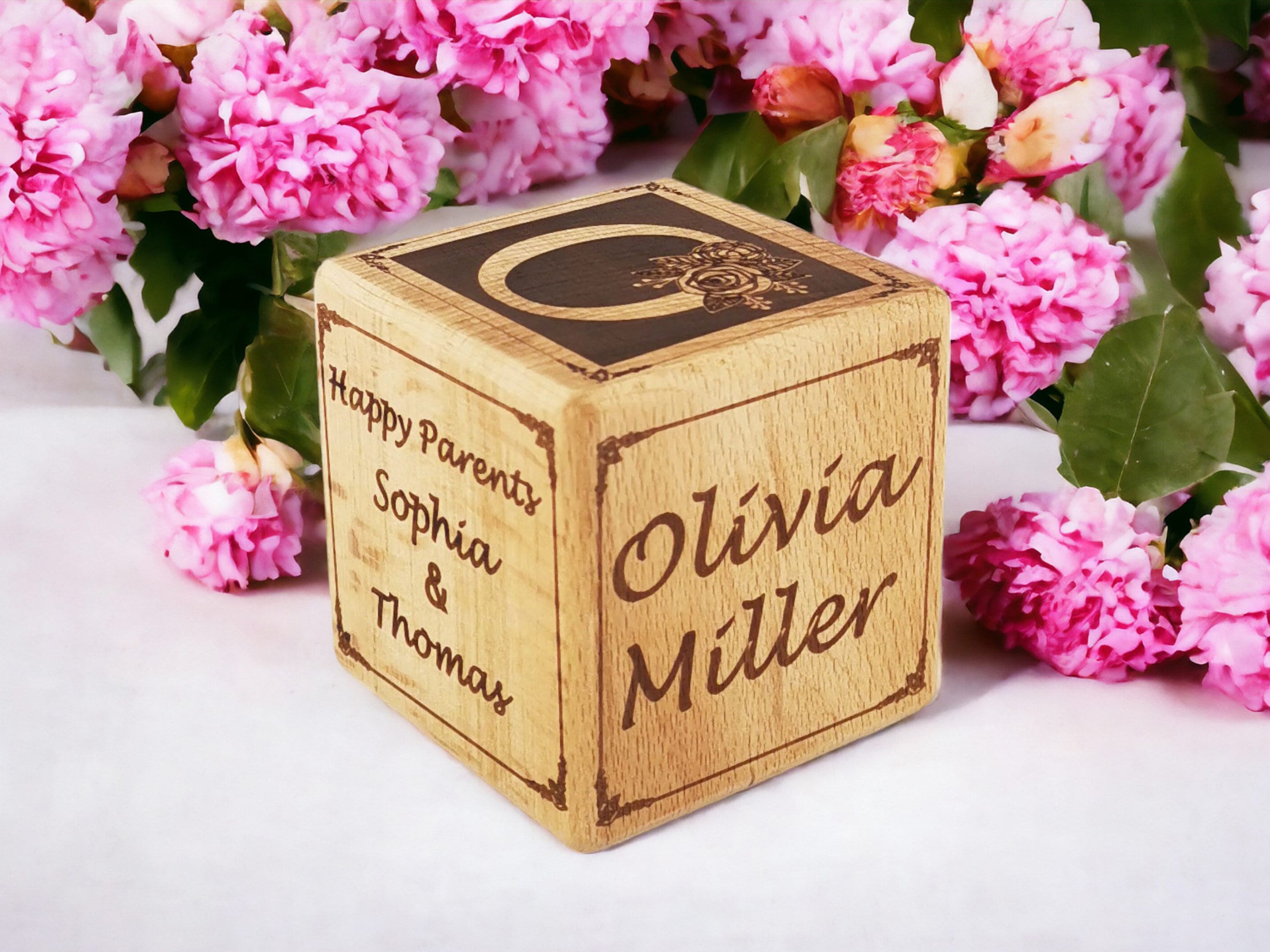 Custom Wooden Baby Block Gift with Photo 