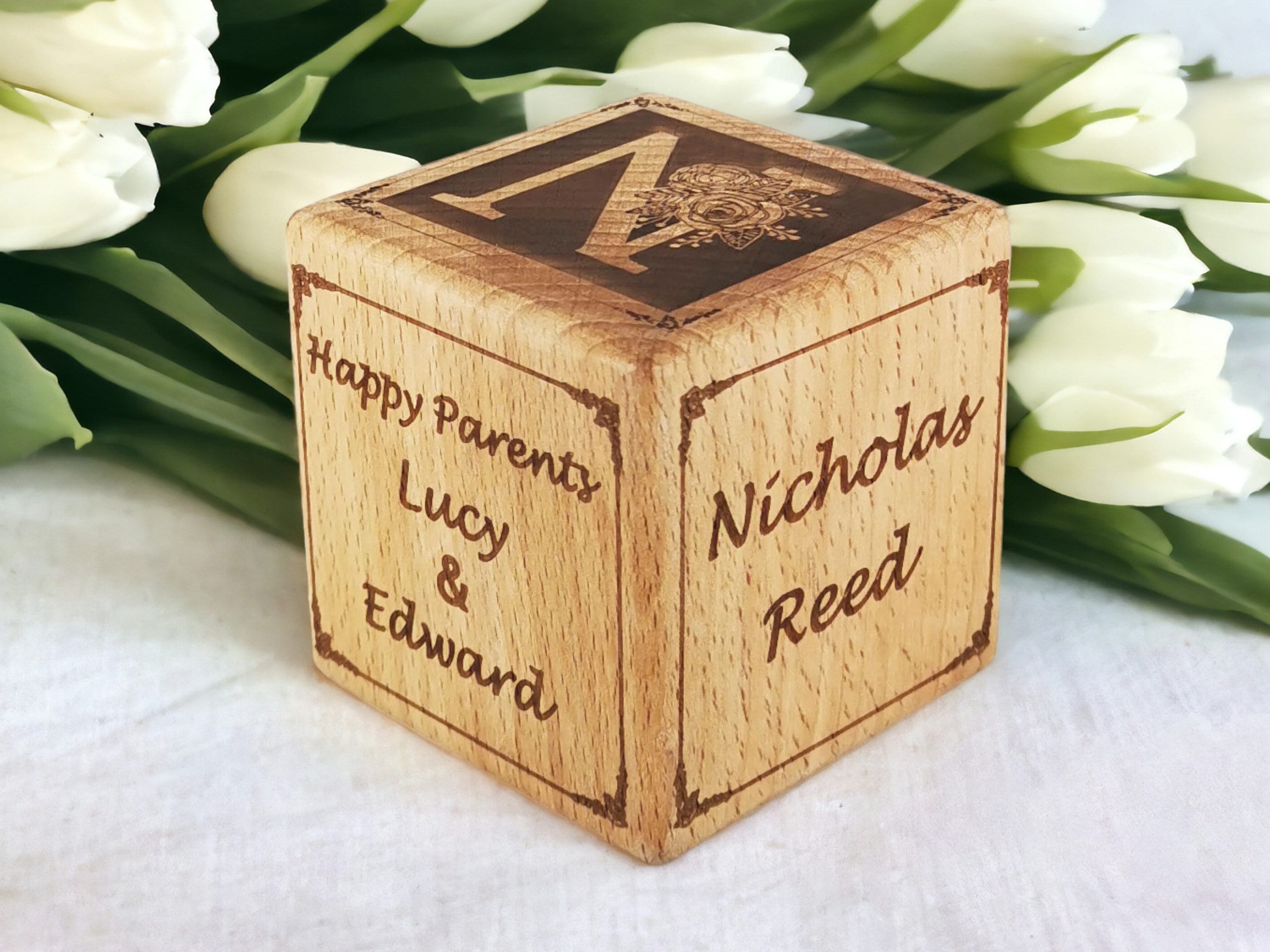 Newborn Baby Cube Gift Baby Birth Photo Block 