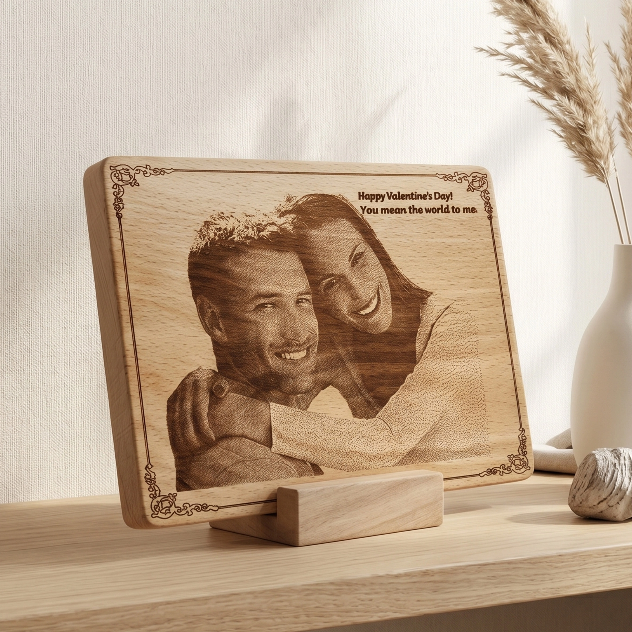 Custom Engraved Wood Picture 