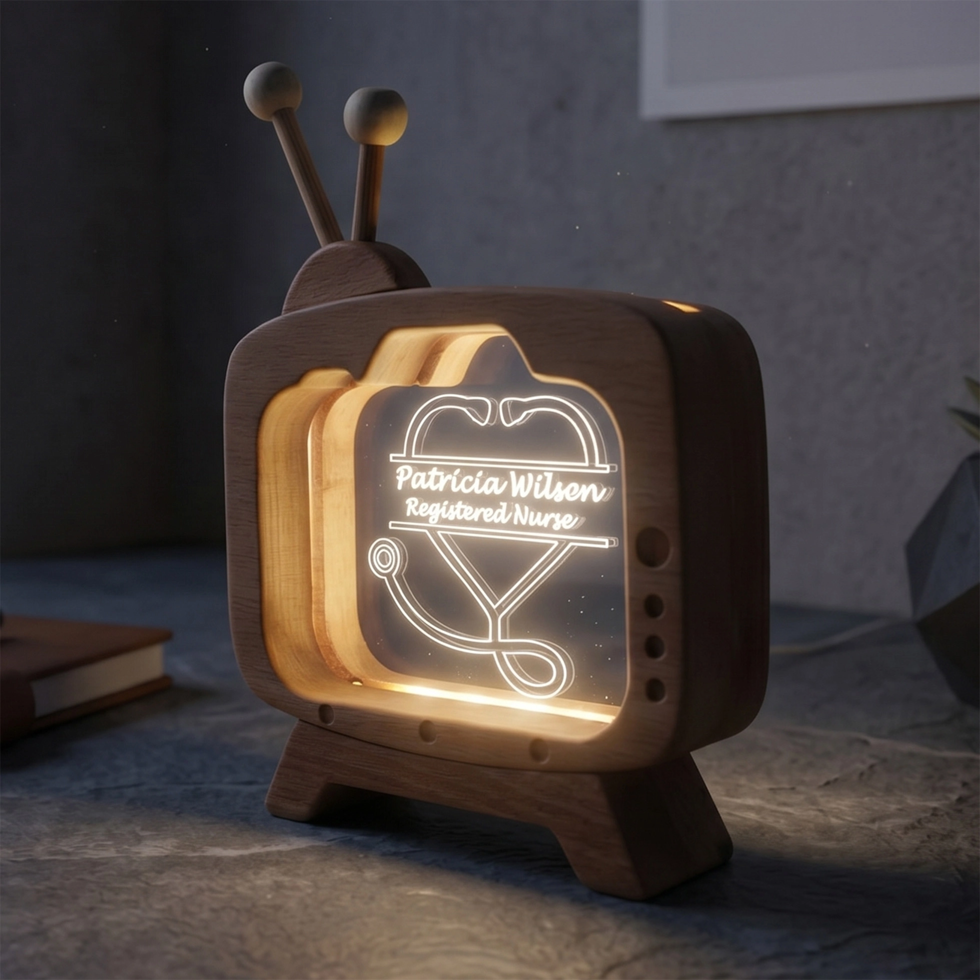 Personalized Doctor Name Plate Table Lamp