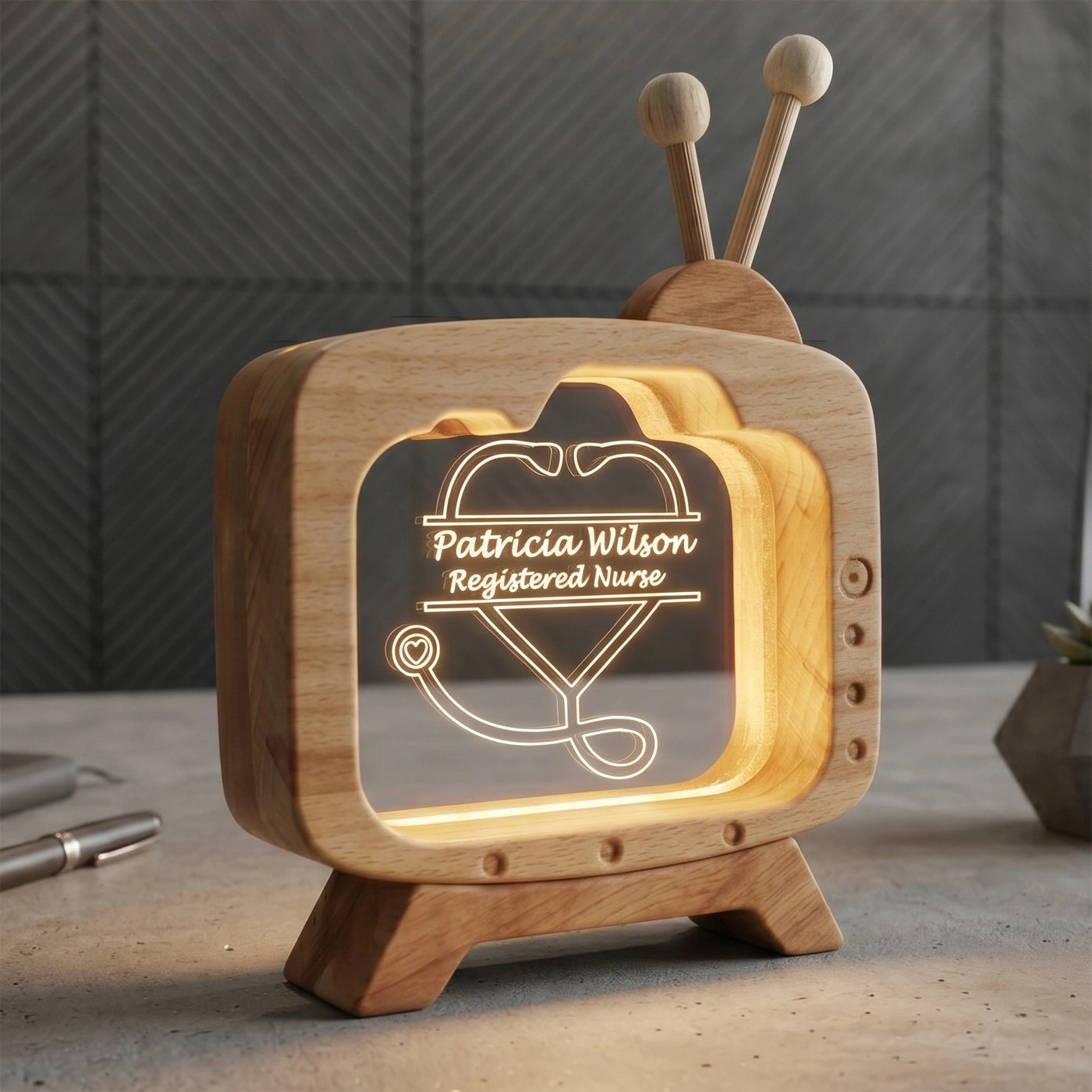 Personalized Doctor Name Plate Table Lamp
