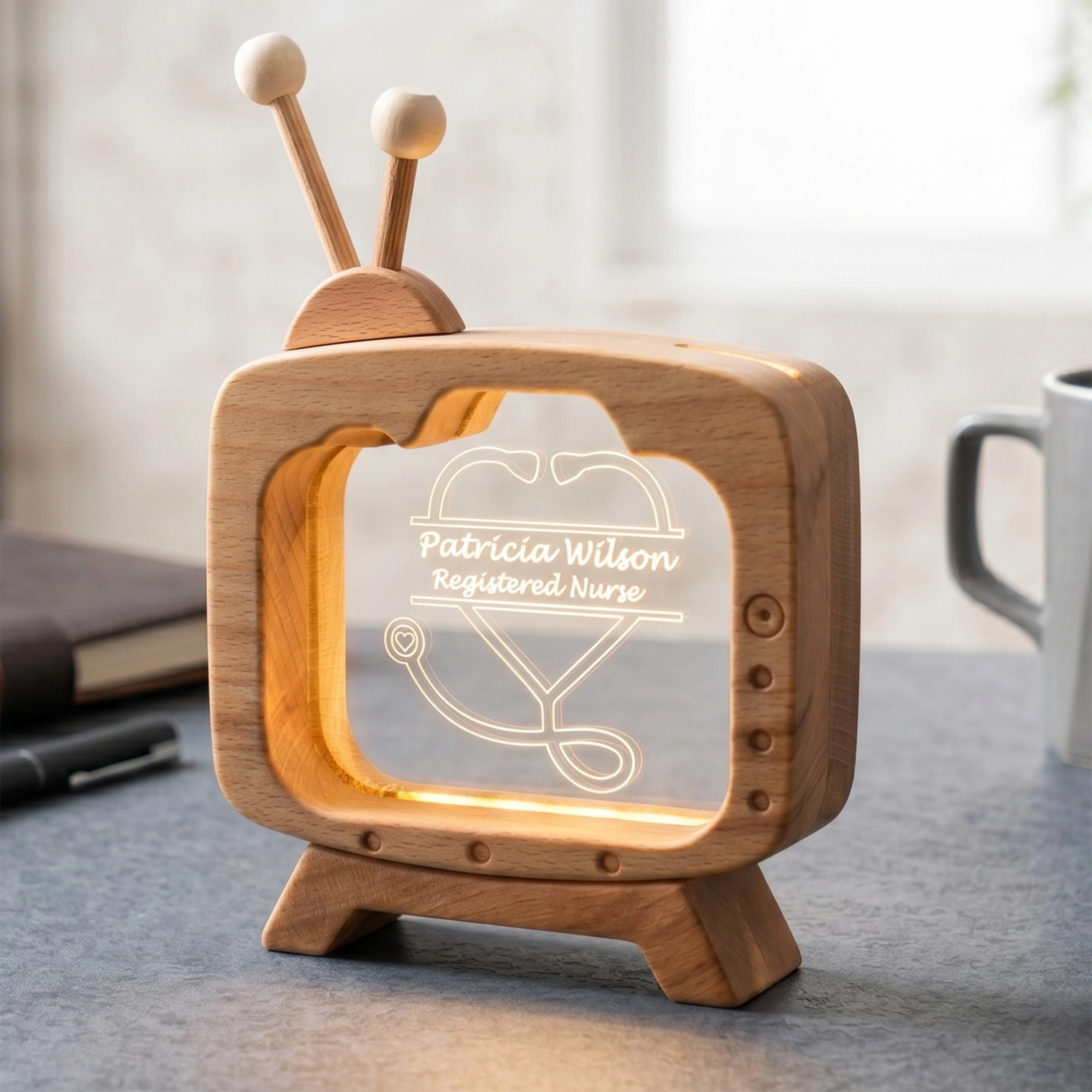 Personalized Doctor Name Plate Table Lamp