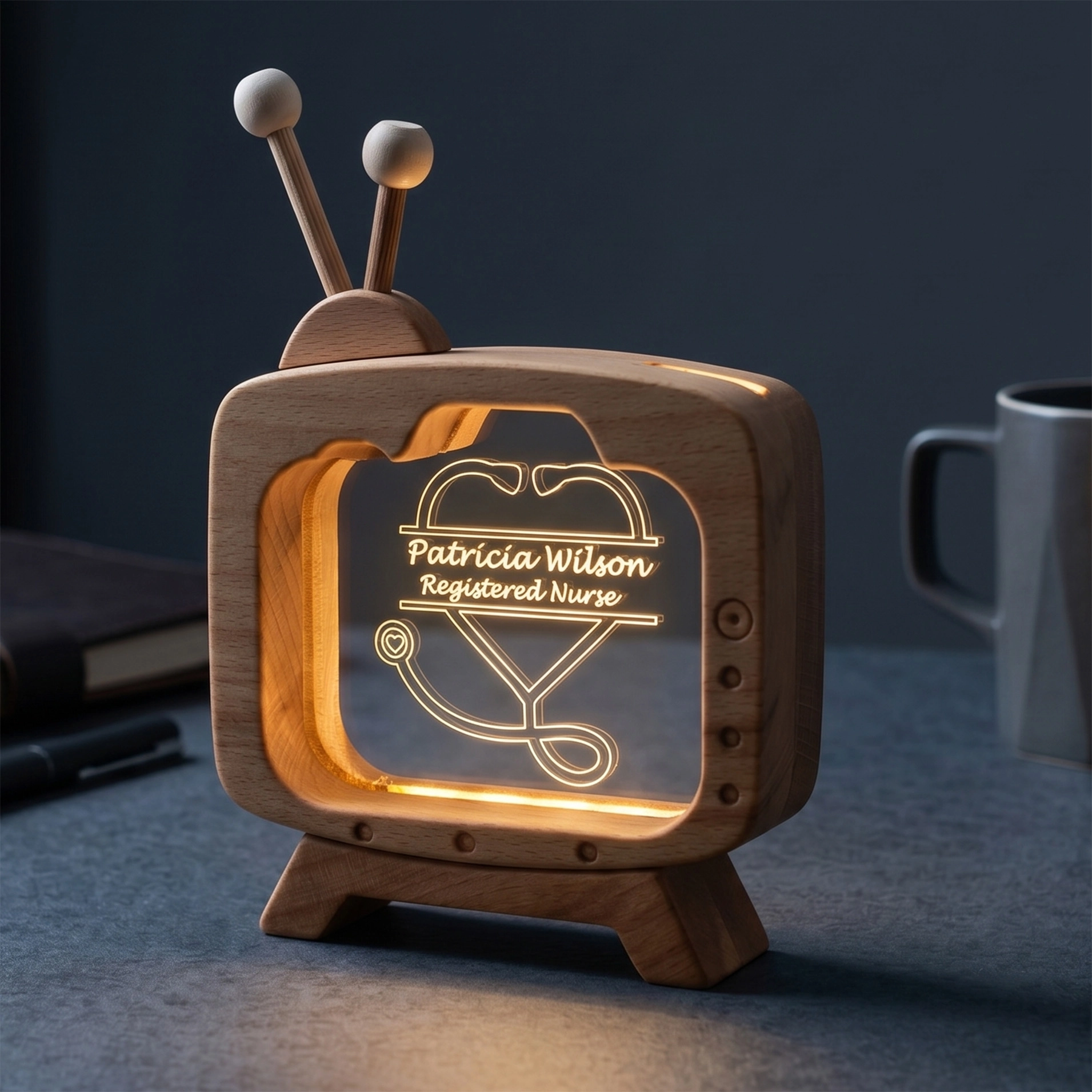 Personalized Doctor Name Plate Table Lamp