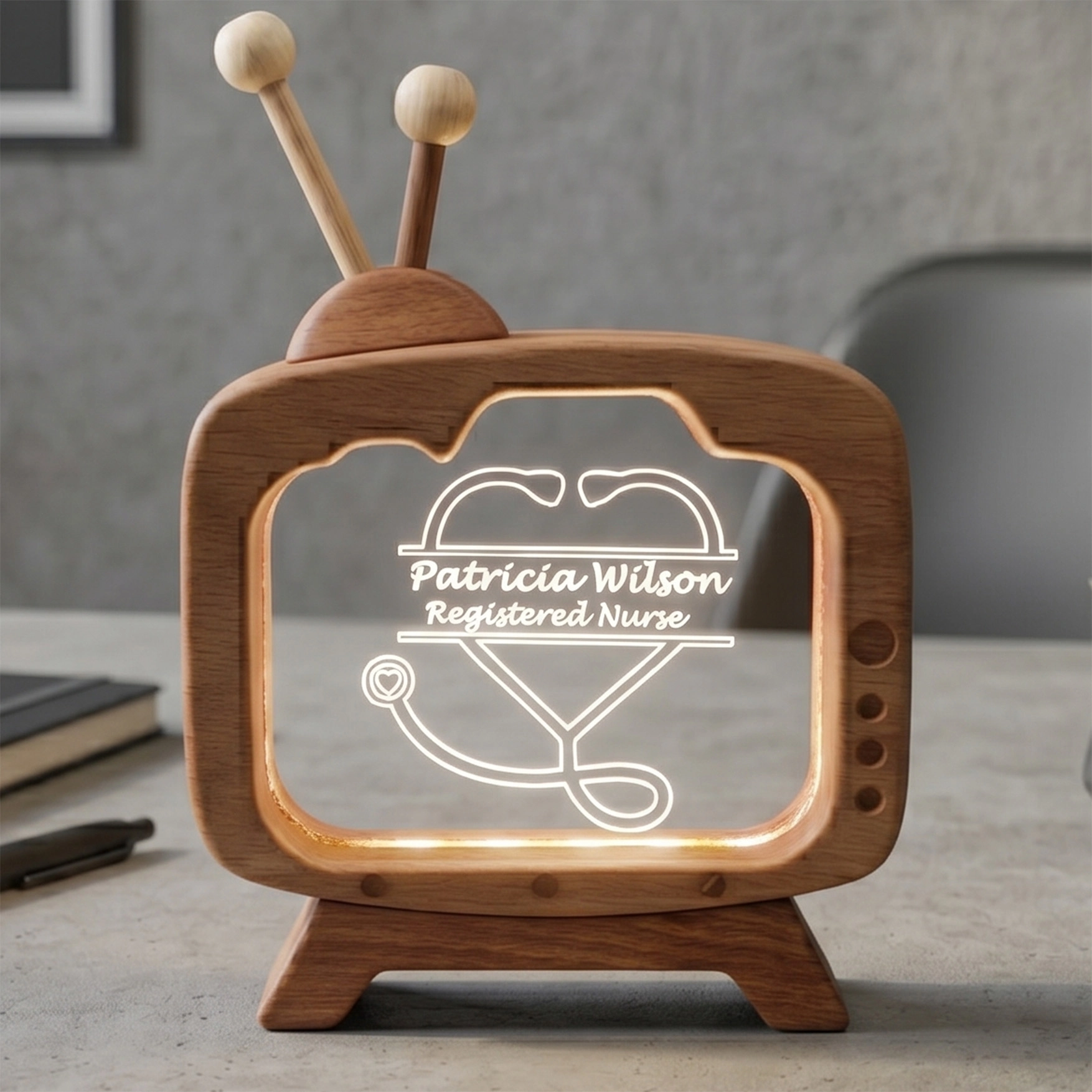 Personalized Doctor Name Plate Table Lamp