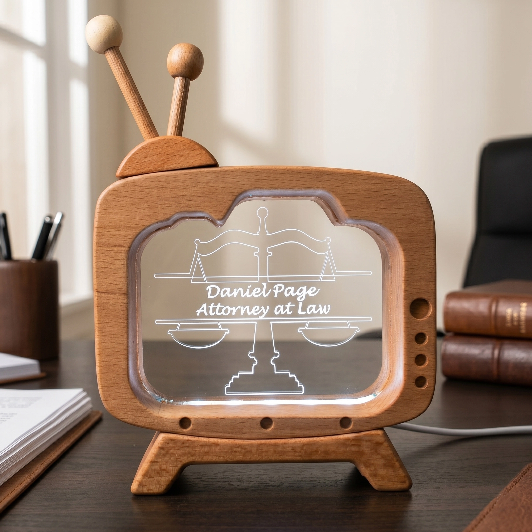 Personalized Table Lamp Gift to Lawyer