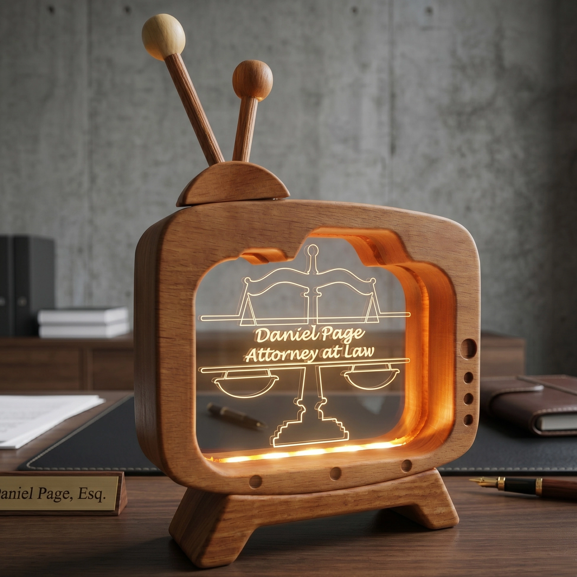 Personalized Table Lamp Gift to Lawyer