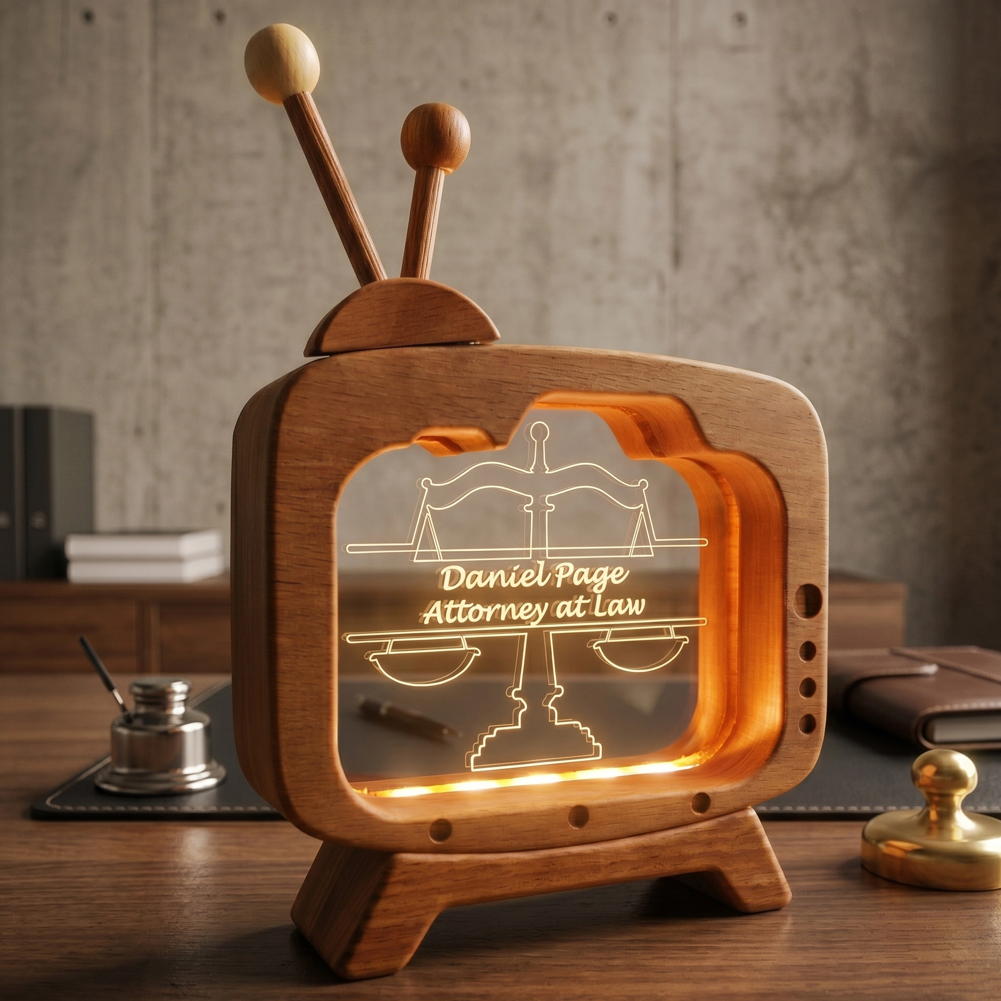 Personalized Table Lamp Gift to Lawyer