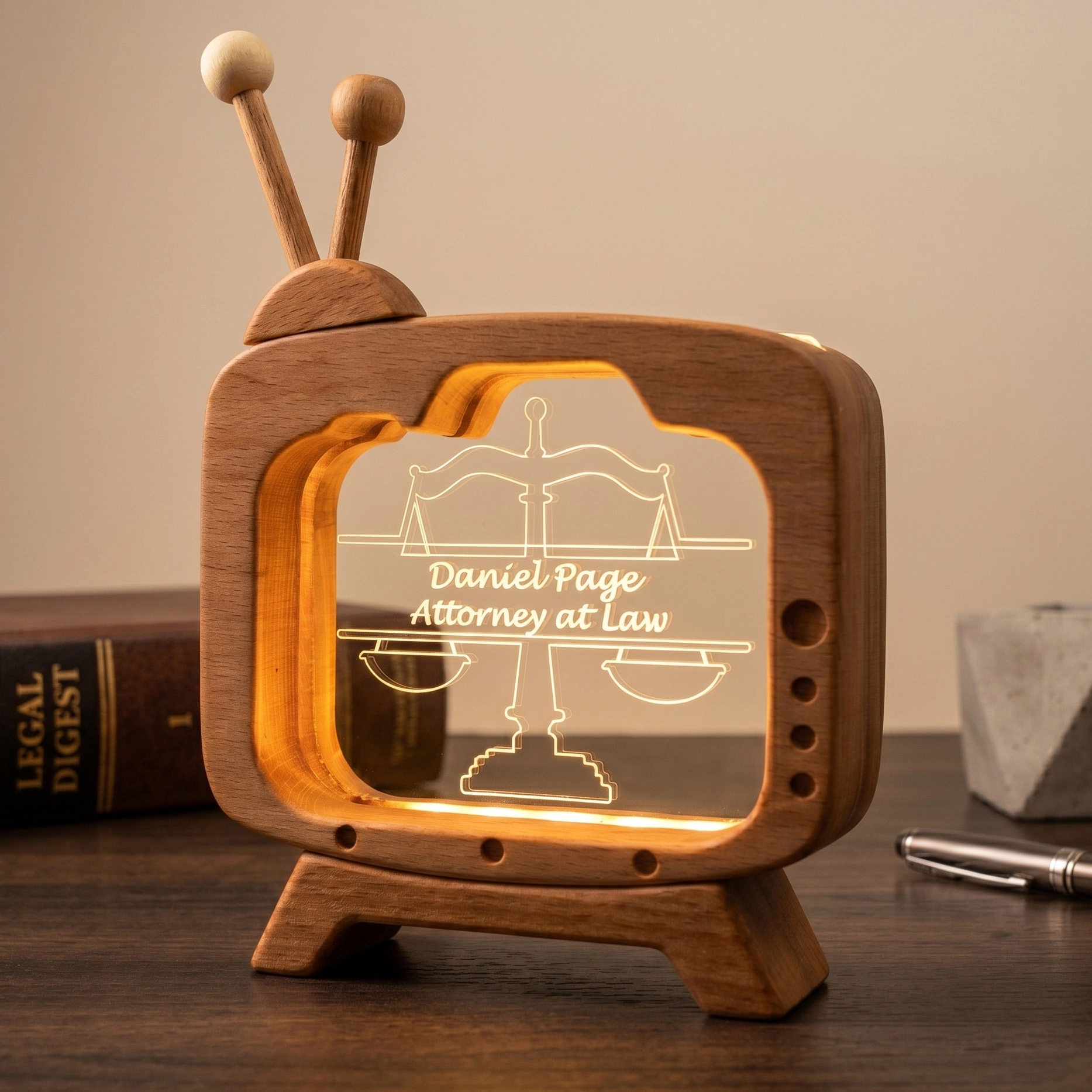 Personalized Table Lamp Gift to Lawyer