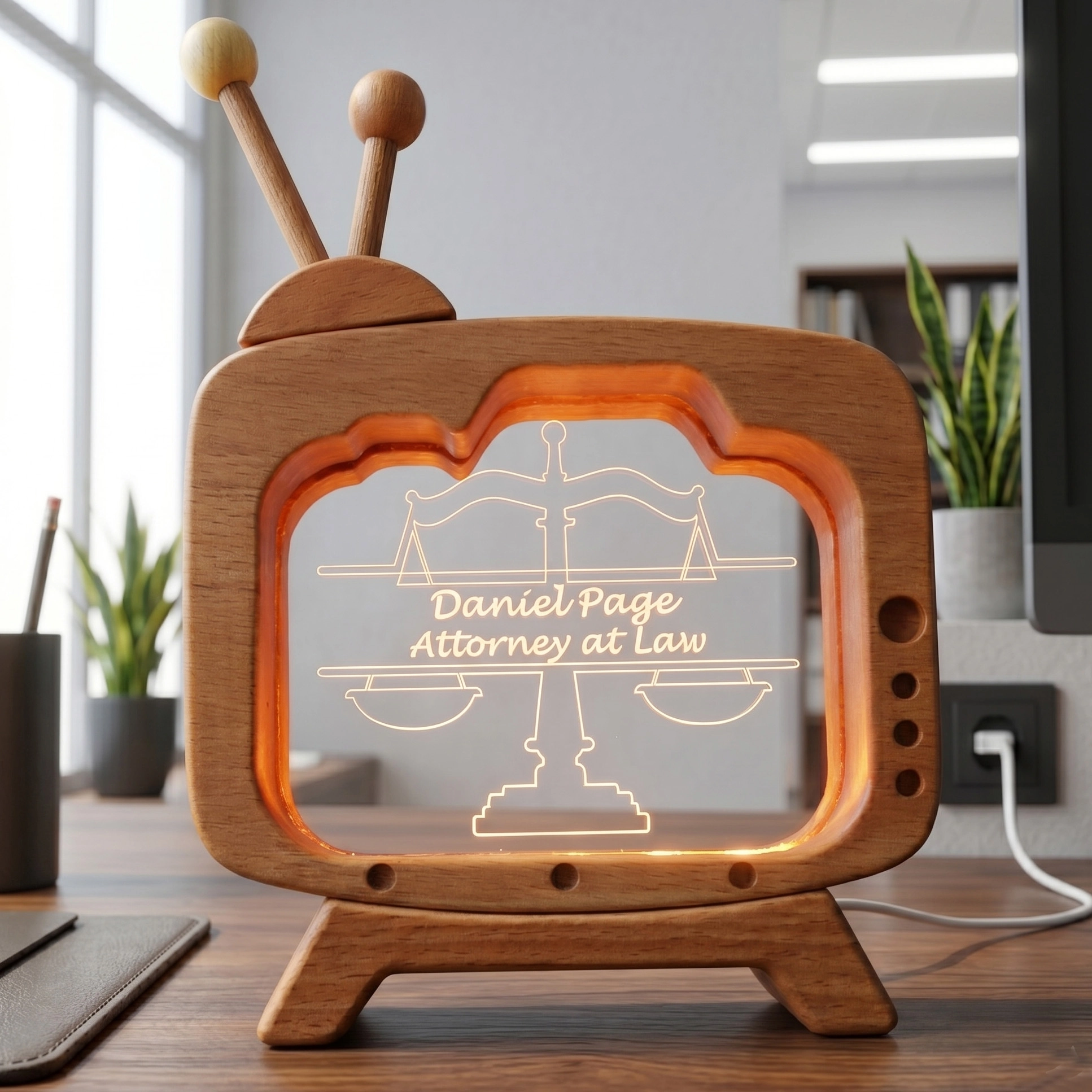 Personalized Table Lamp Gift to Lawyer